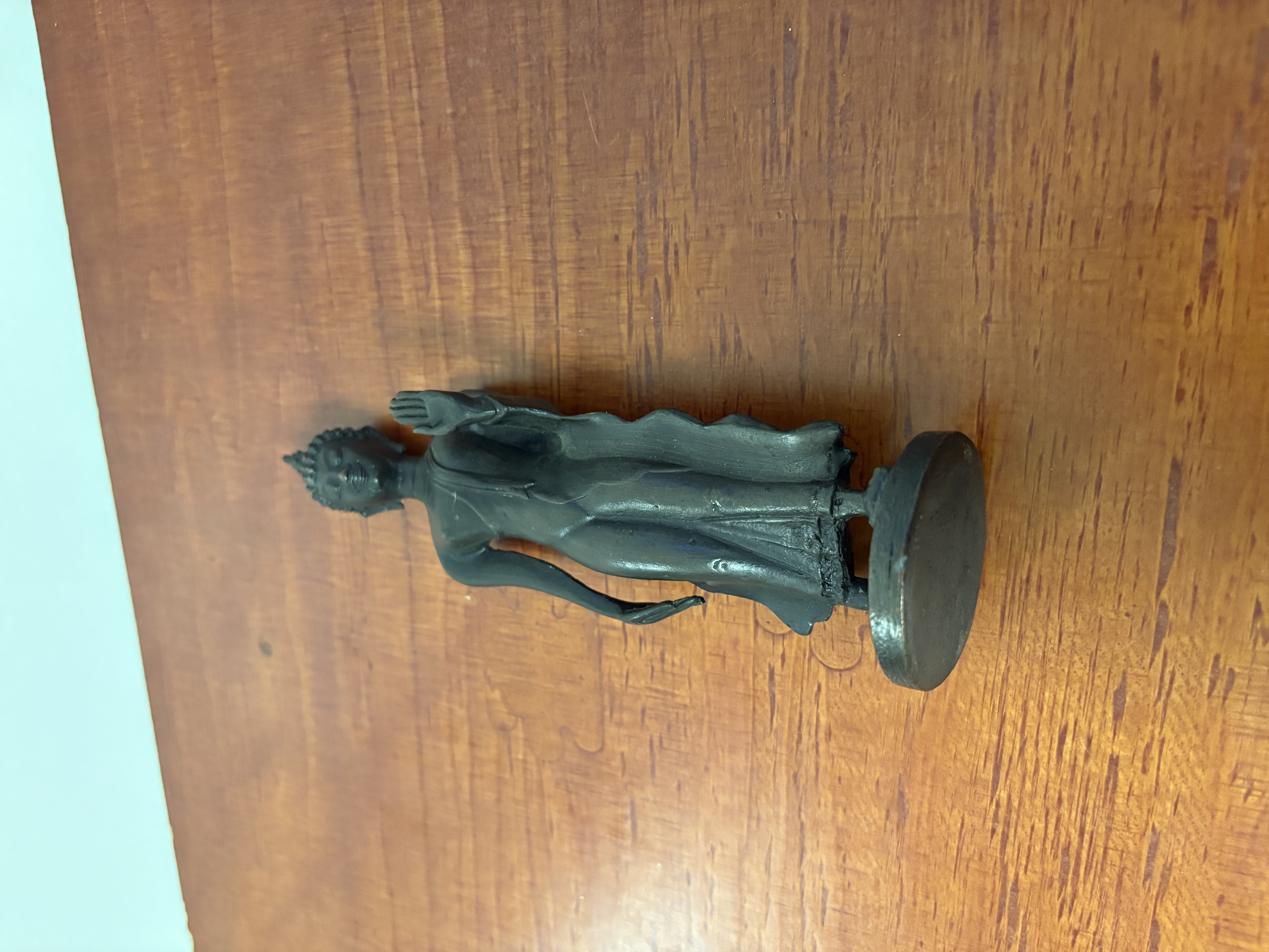 Bronzen Boeddhabeeld "wandelende Boeddah – foto 6 – kavel bij GSD Auctions, Zoeterwoude