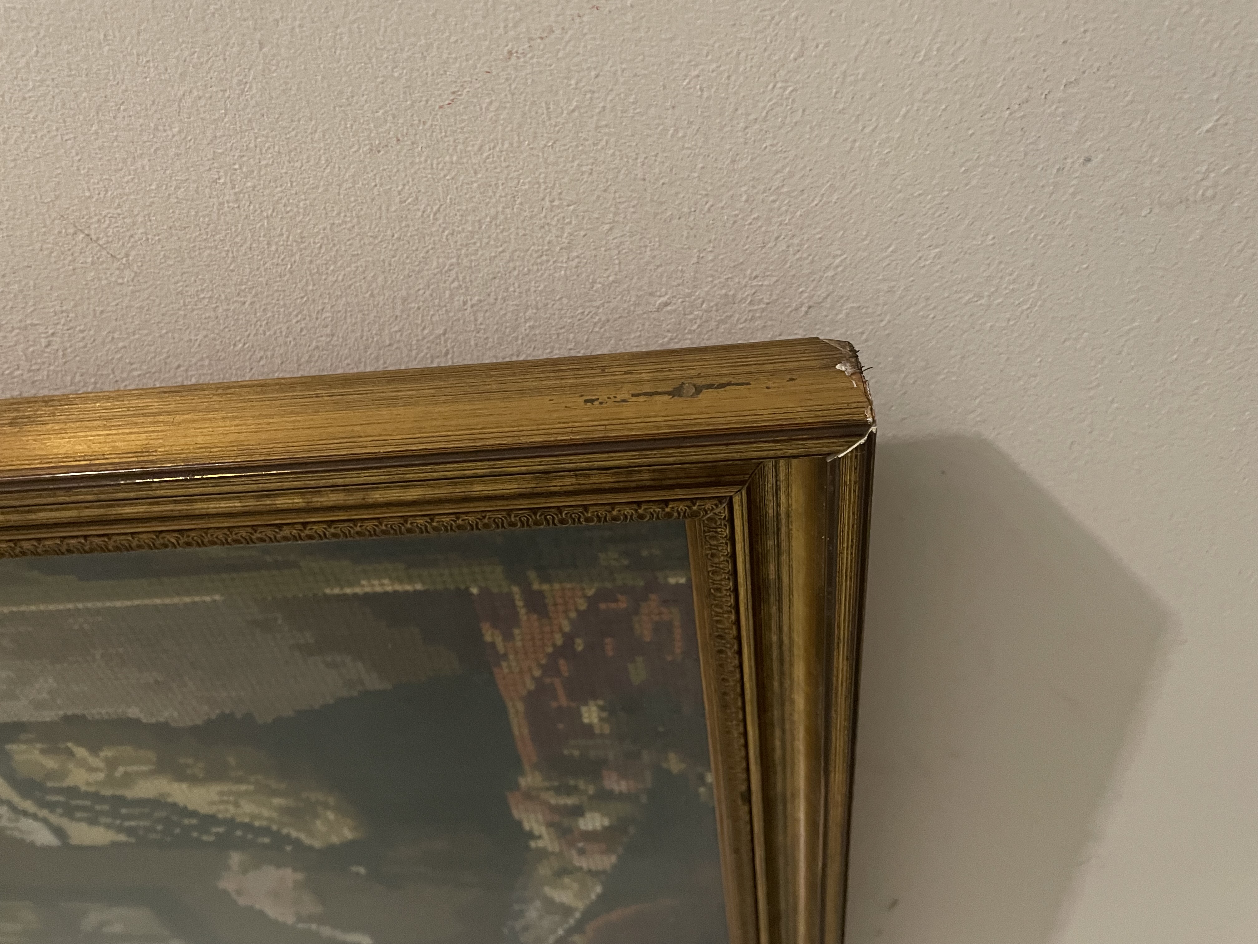 Naaldkunst naar schildrij van Vermeer, Lezende vrouw Art Gallery Amsterdam – foto 4 – kavel bij GSD Auctions, Zoeterwoude