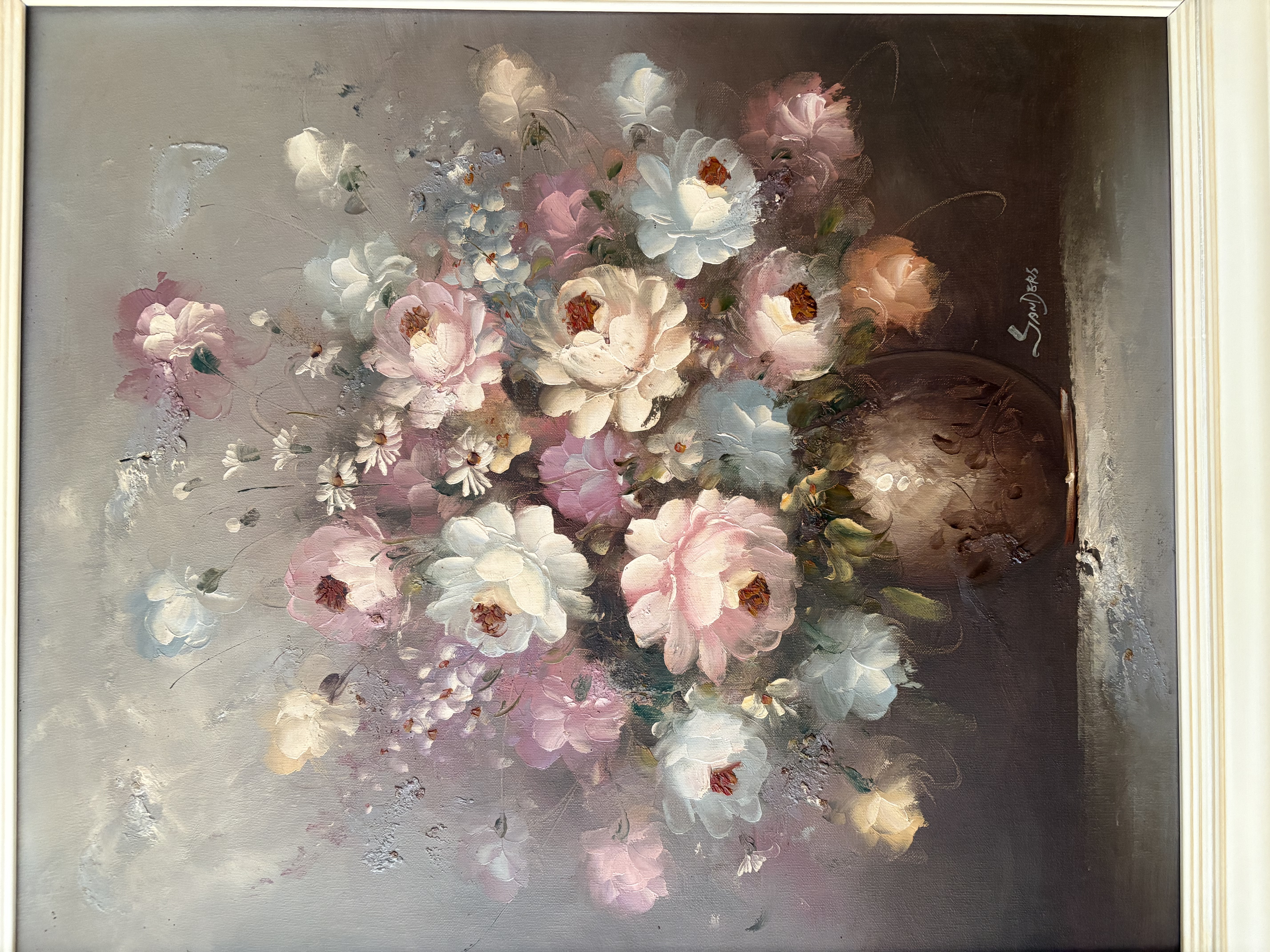Olieverf schilderij met lijst Stile Leven van Sanders – foto 3 – kavel bij GSD Auctions, Zoeterwoude