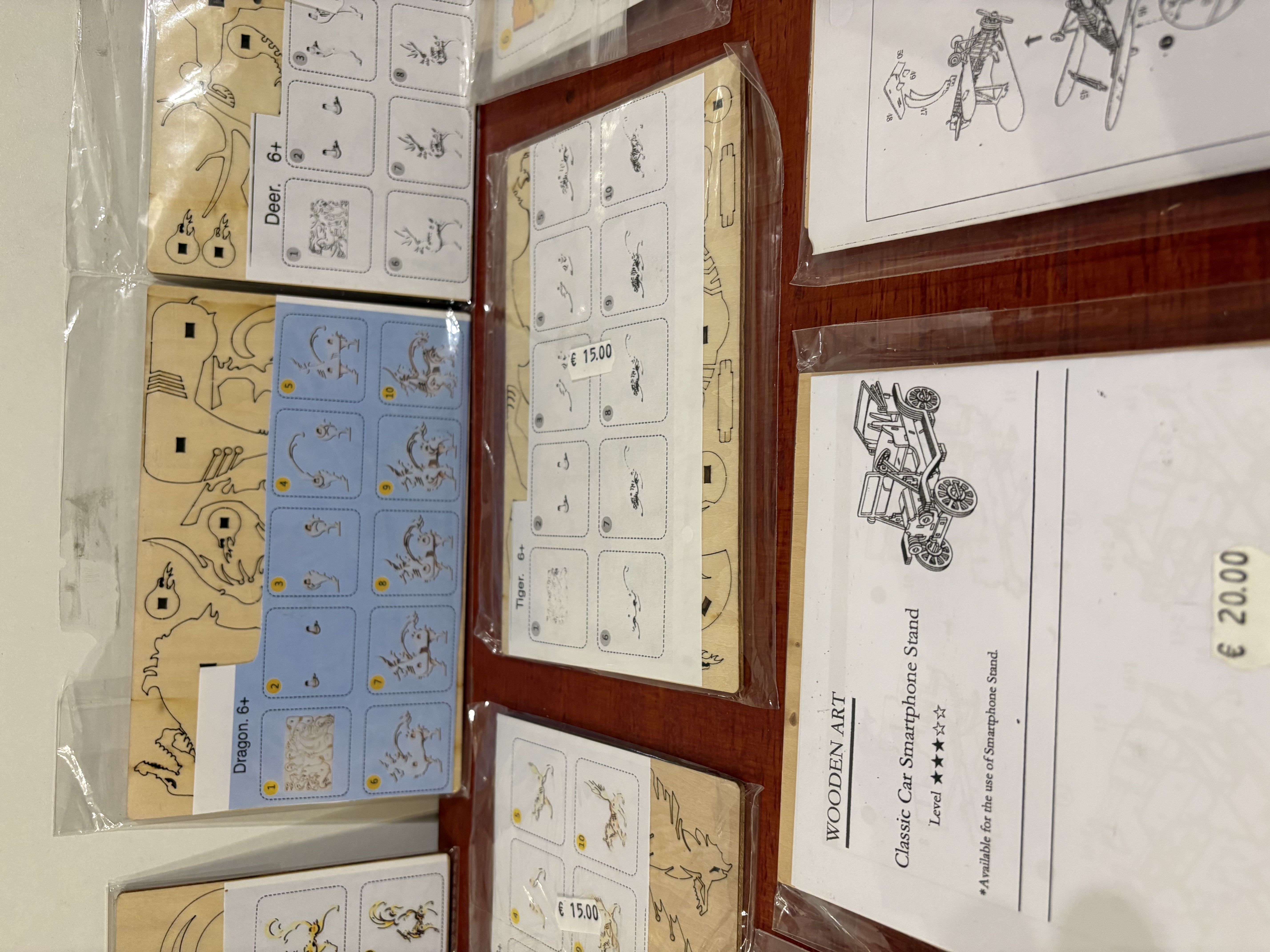Houten 3D puzzels 9 stuks nieuwe – foto 3 – kavel bij GSD Auctions, Zoeterwoude