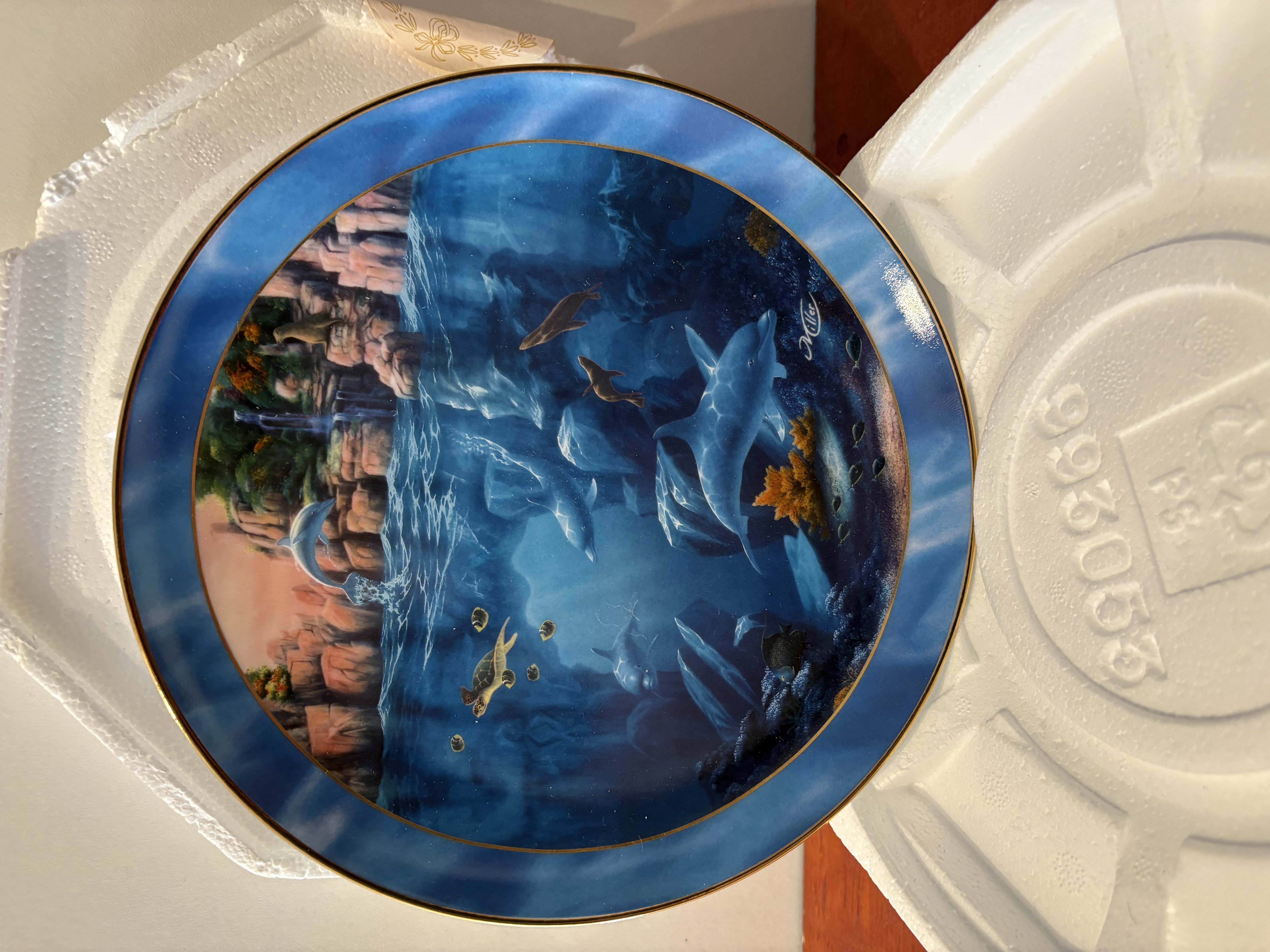 Wandbord "The Franklin Mint" met certificaat Dolfijn – foto 6 – kavel bij GSD Auctions, Zoeterwoude