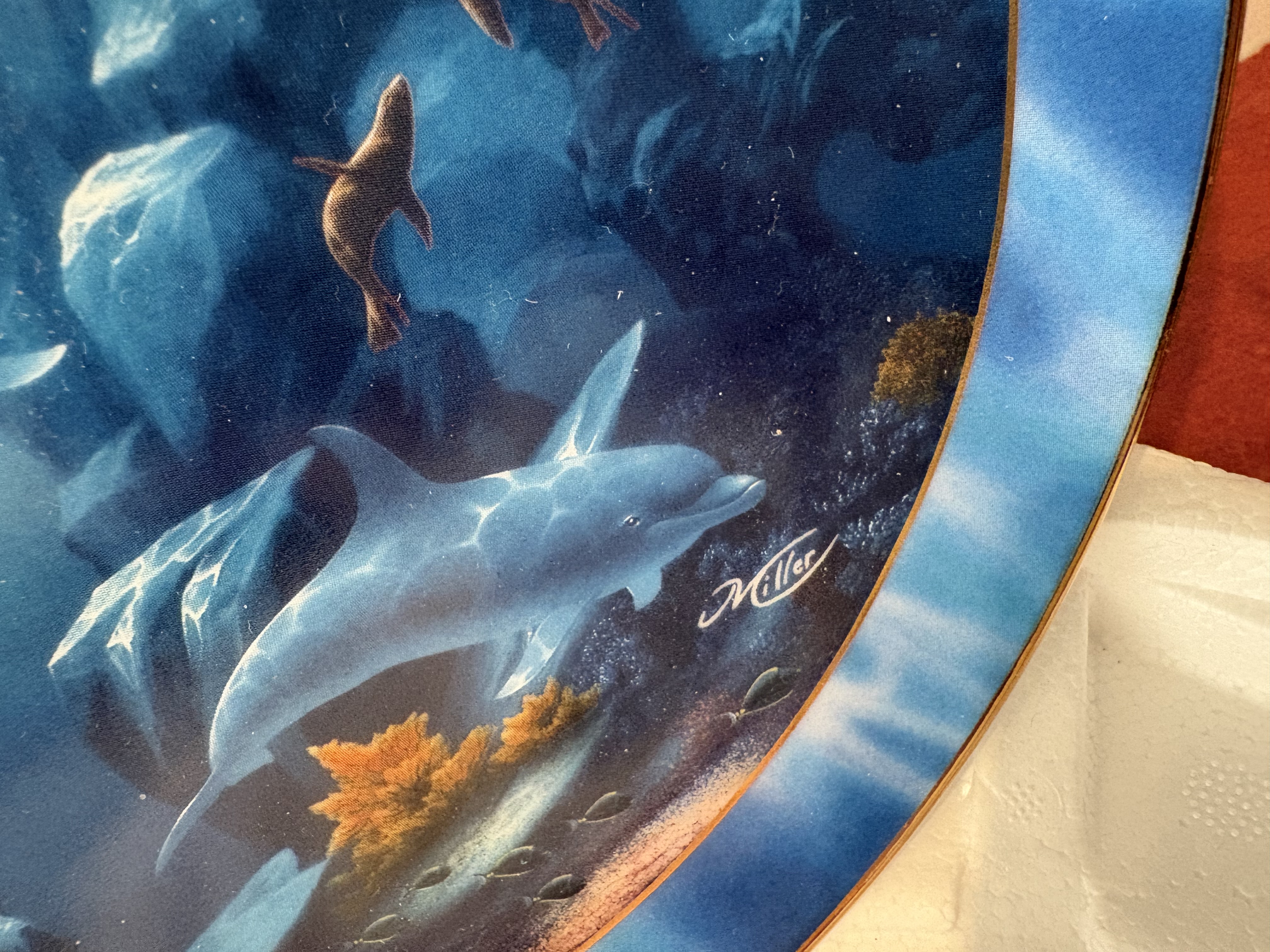 Wandbord "The Franklin Mint" met certificaat Dolfijn – foto 7 – kavel bij GSD Auctions, Zoeterwoude