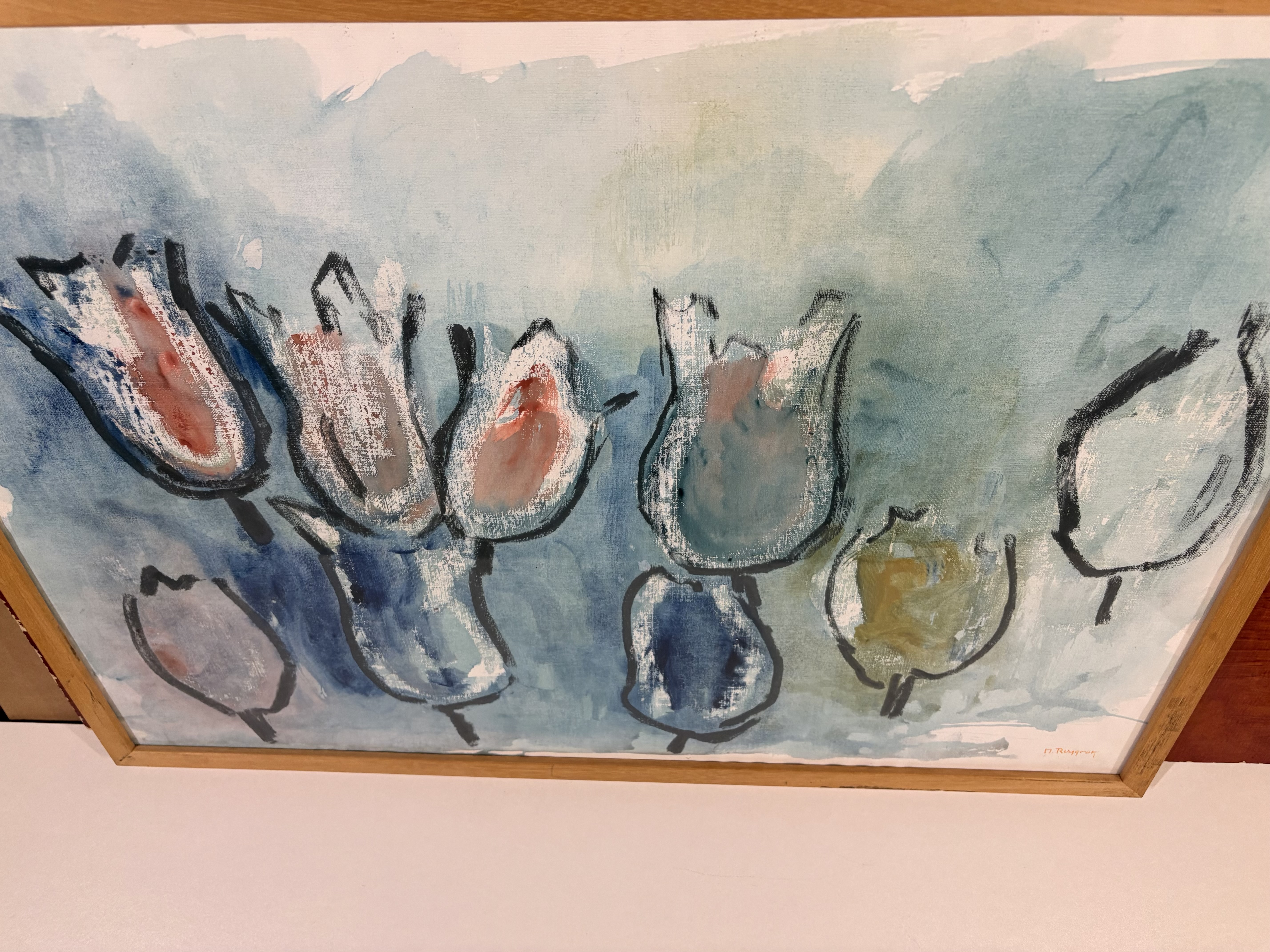 Tulpen Aquarel Schilderij geschilderd N. Ruijgrok – foto 3 – kavel bij GSD Auctions, Zoeterwoude