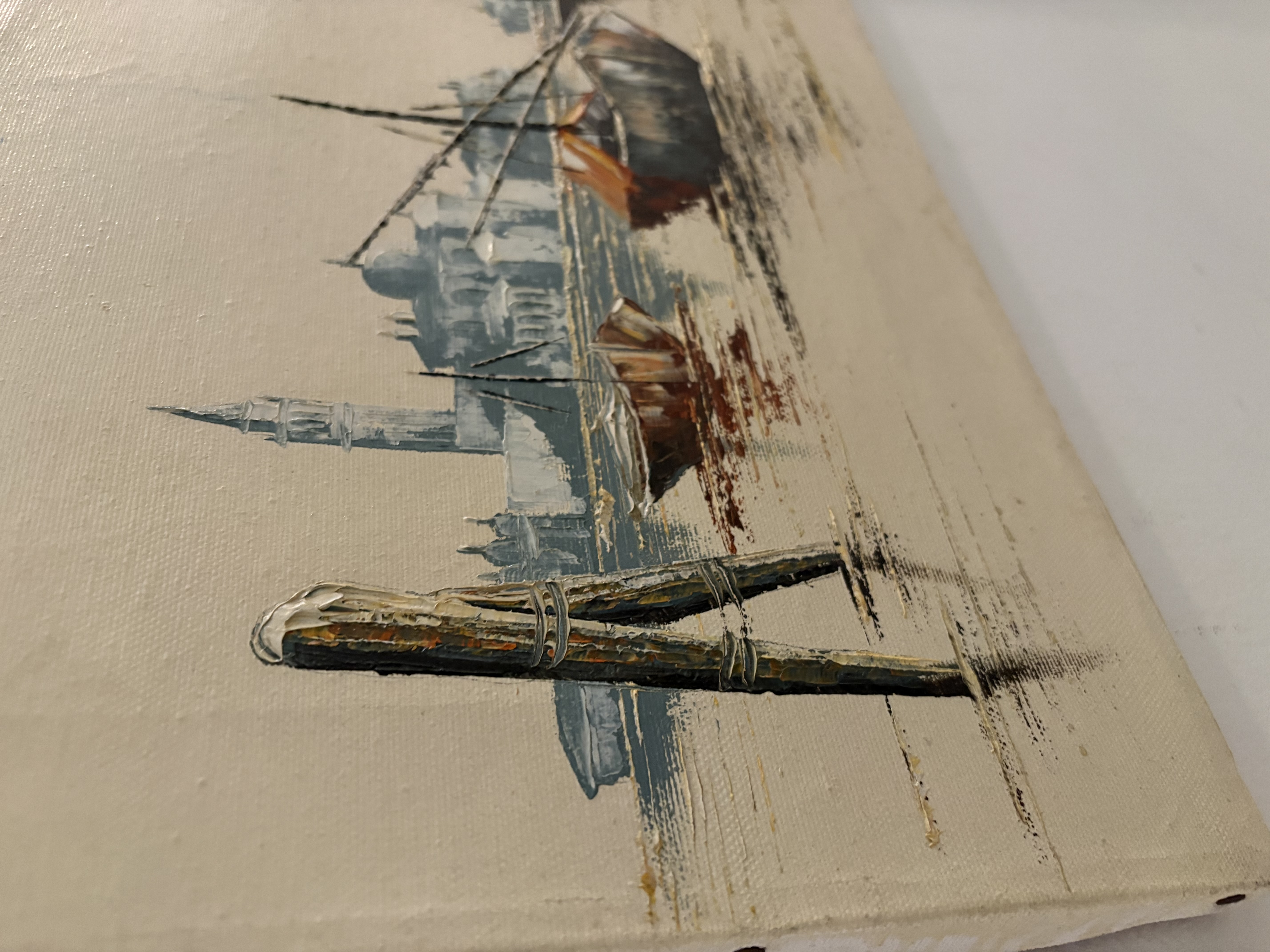 Olieverf schilderij “uitzicht Venetia” – foto 5 – kavel bij GSD Auctions, Zoeterwoude