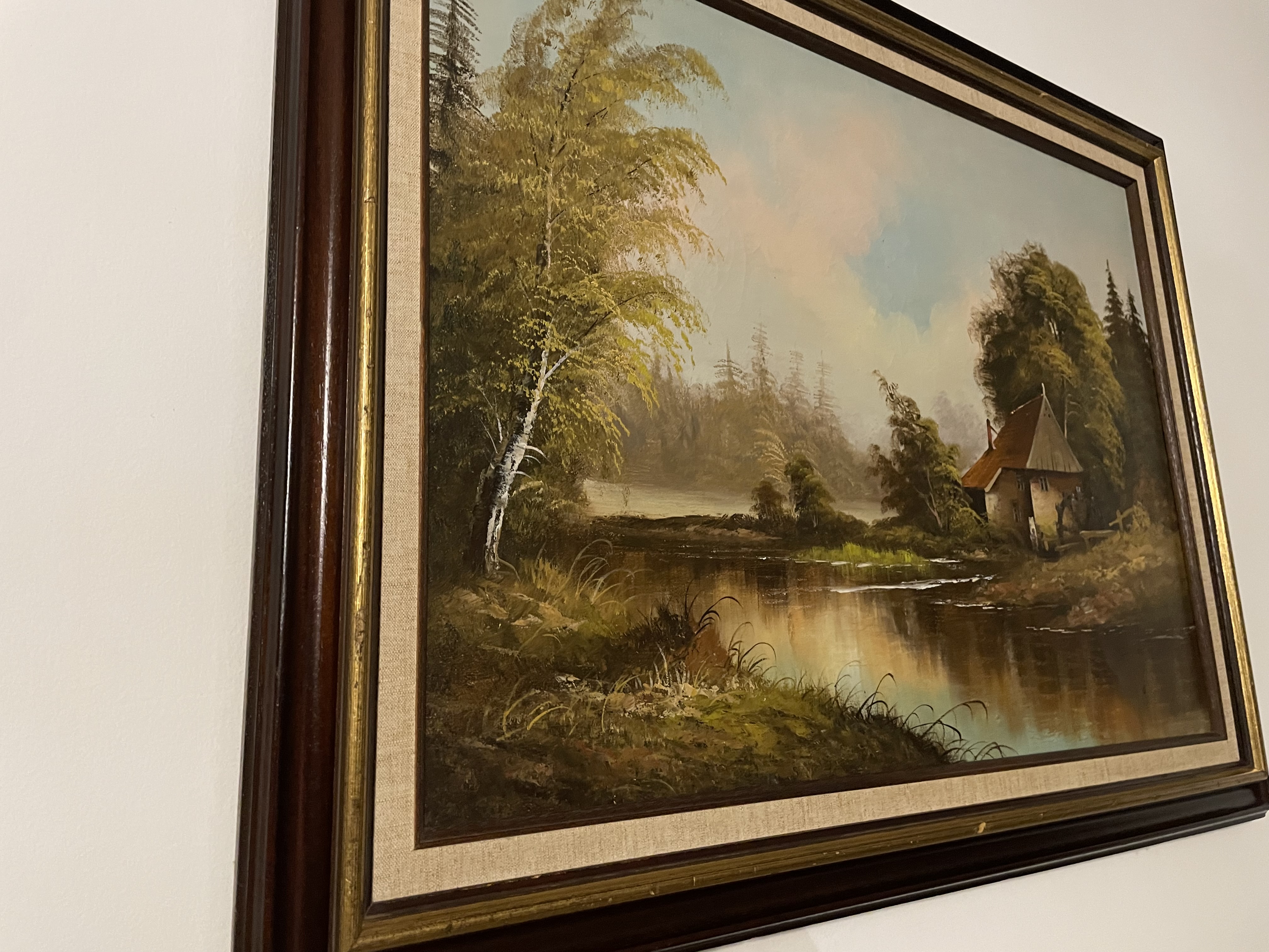 Schilderij molenaars huis (Duitse watermolen replica van schildrij W.Cats) – foto 2 – kavel bij GSD Auctions, Zoeterwoude