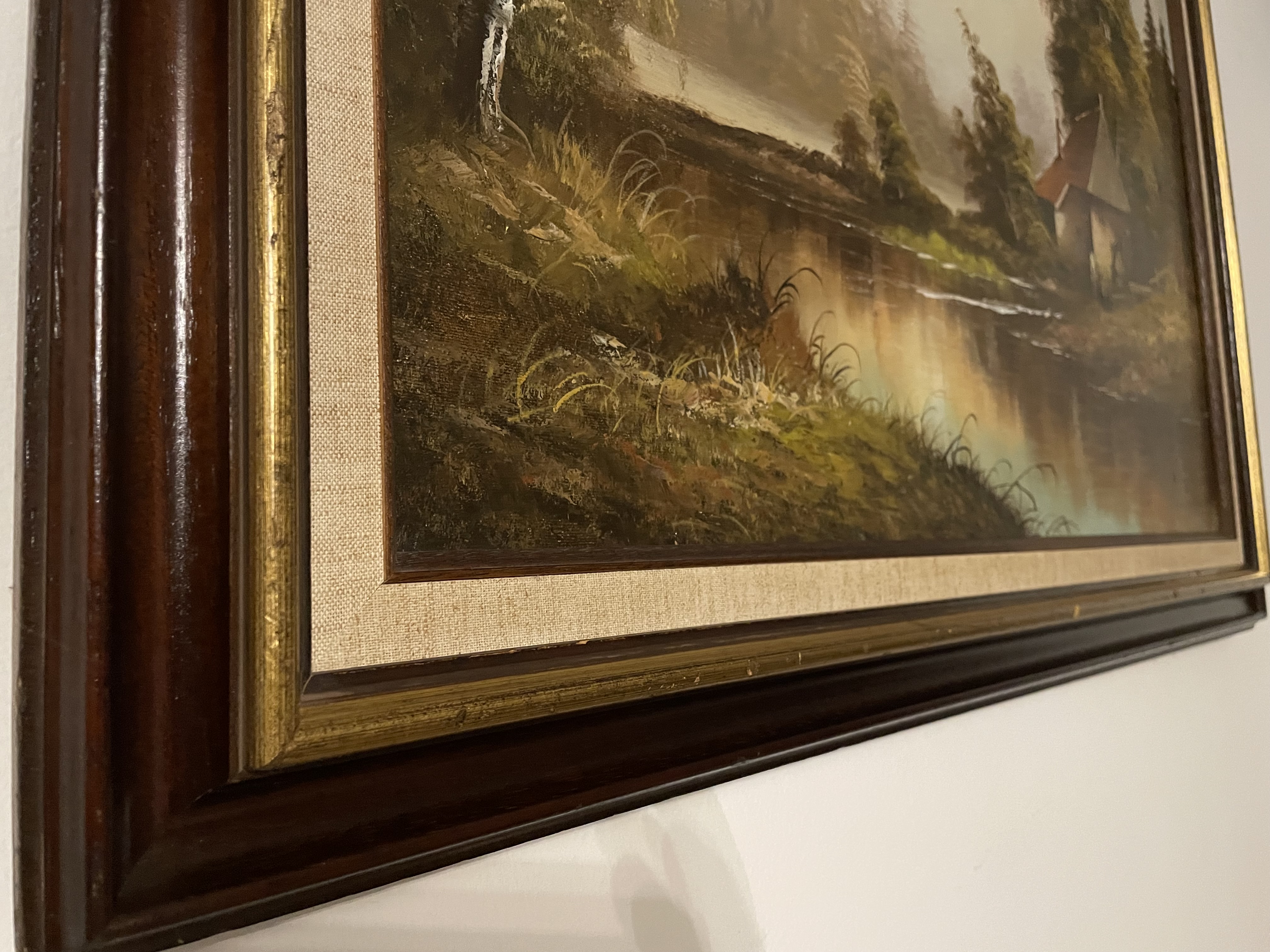 Schilderij molenaars huis (Duitse watermolen replica van schildrij W.Cats) – foto 3 – kavel bij GSD Auctions, Zoeterwoude