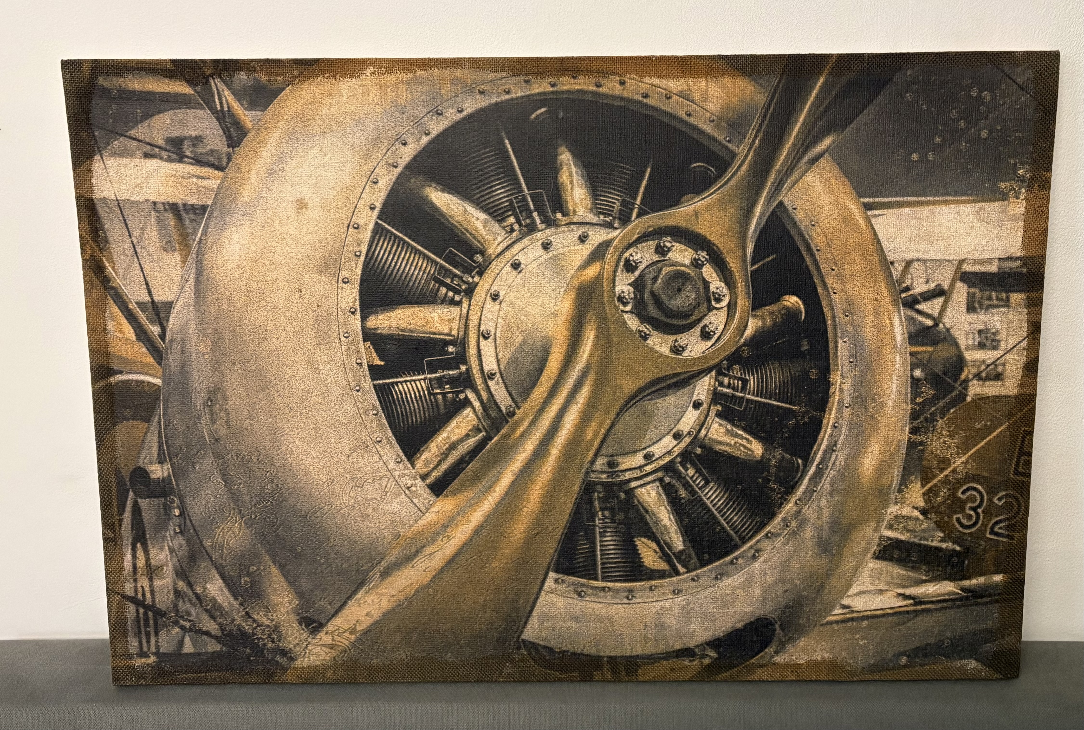 Vliegtuig schilderij modern in lijst – foto 10 – kavel bij GSD Auctions, Zoeterwoude