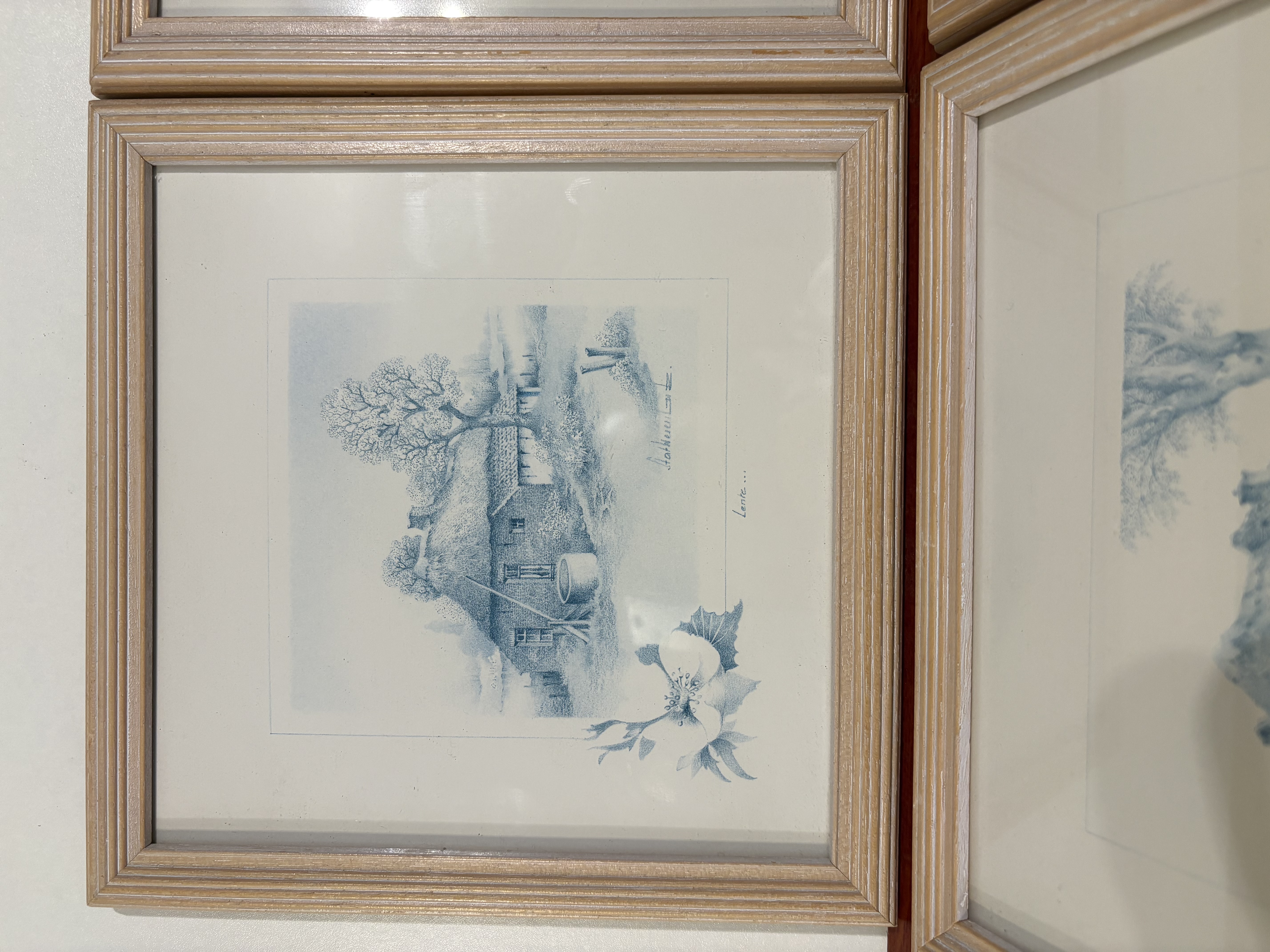 Set van 4 ingelijste ets van 4 seizoenen – foto 2 – kavel bij GSD Auctions, Zoeterwoude