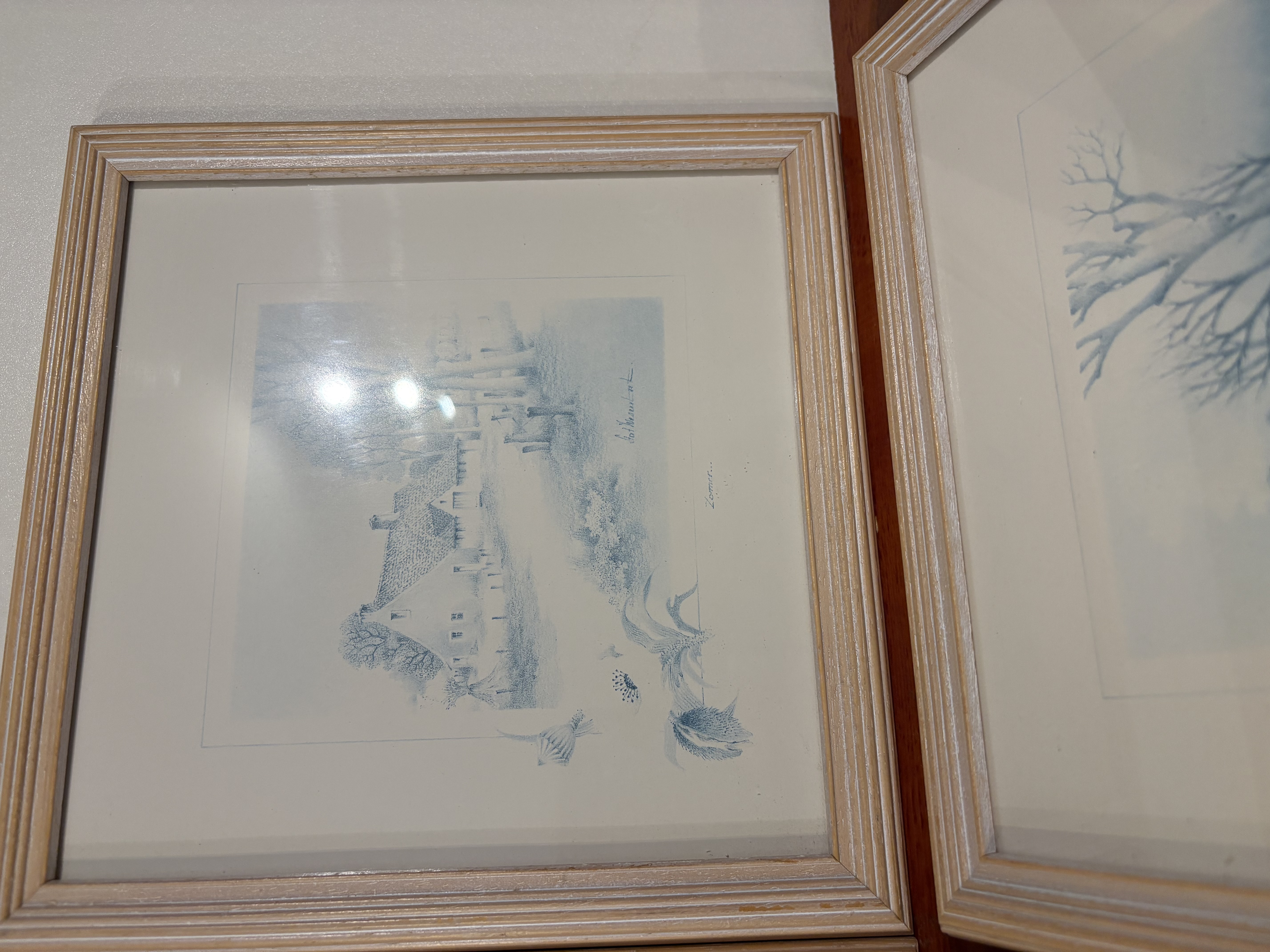 Set van 4 ingelijste ets van 4 seizoenen – foto 3 – kavel bij GSD Auctions, Zoeterwoude