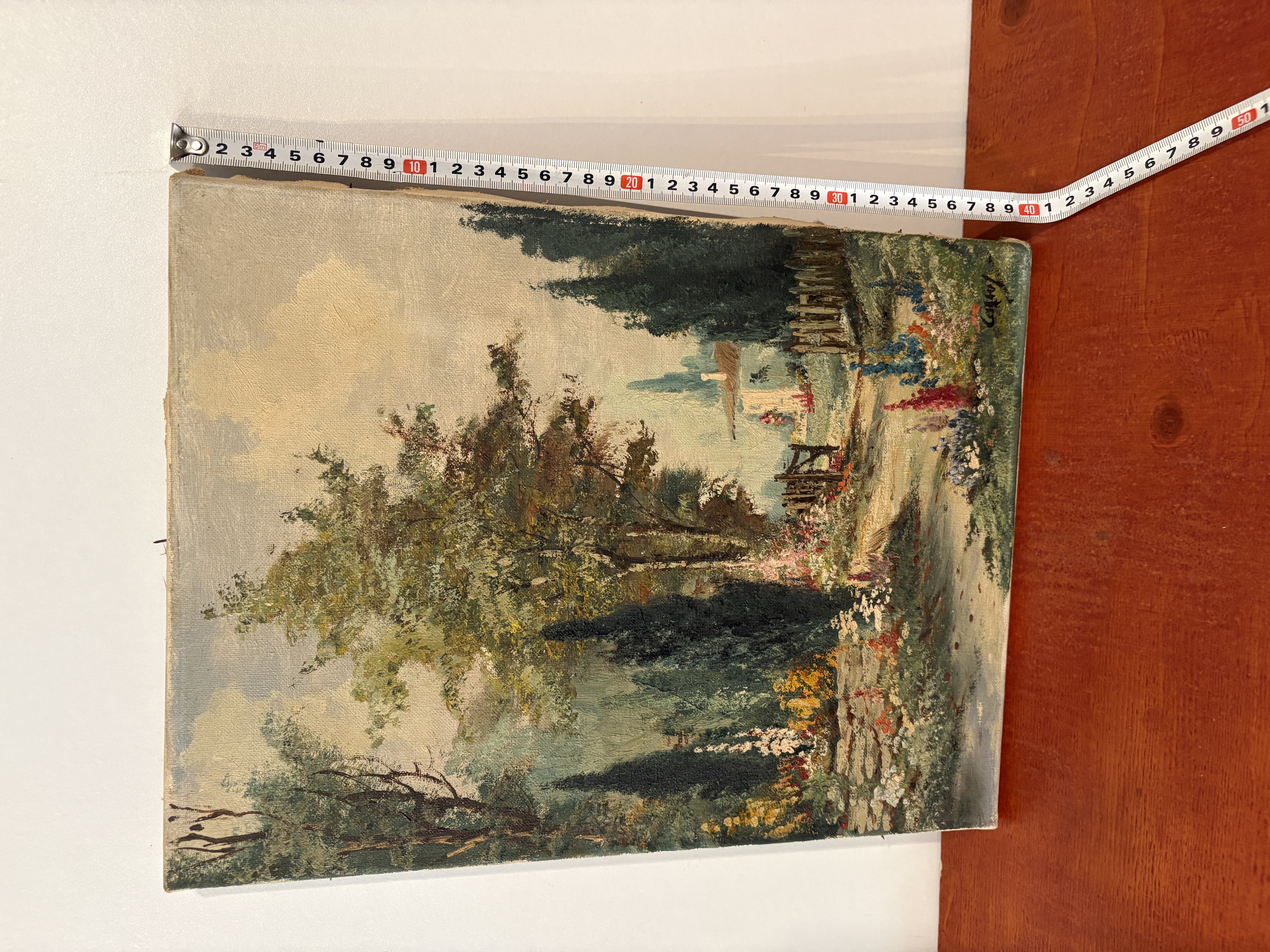 Een klassiek gesigneerd Landschapsschilderij olieverf – foto 4 – kavel bij GSD Auctions, Zoeterwoude