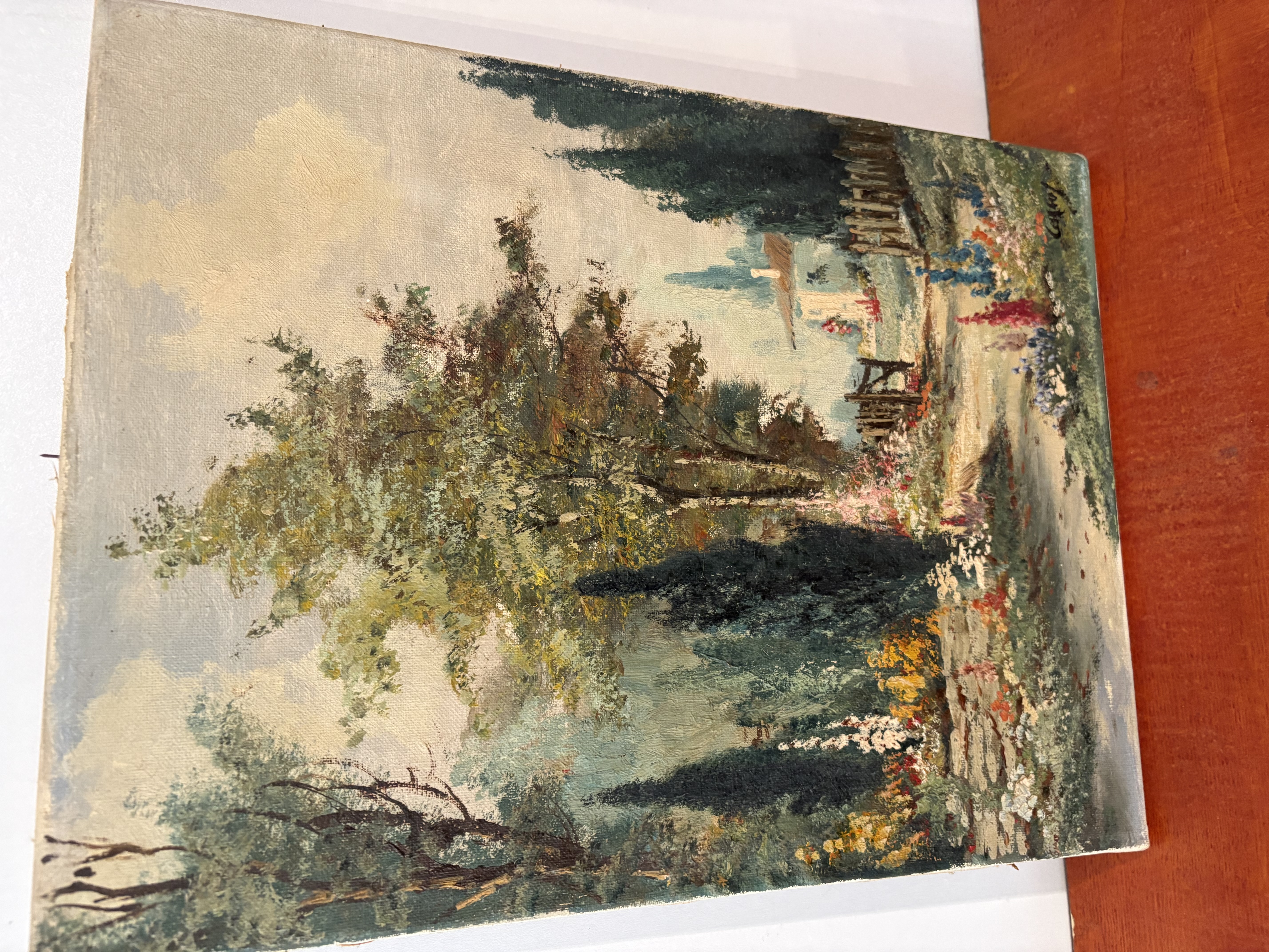 Een klassiek gesigneerd Landschapsschilderij olieverf – foto 6 – kavel bij GSD Auctions, Zoeterwoude