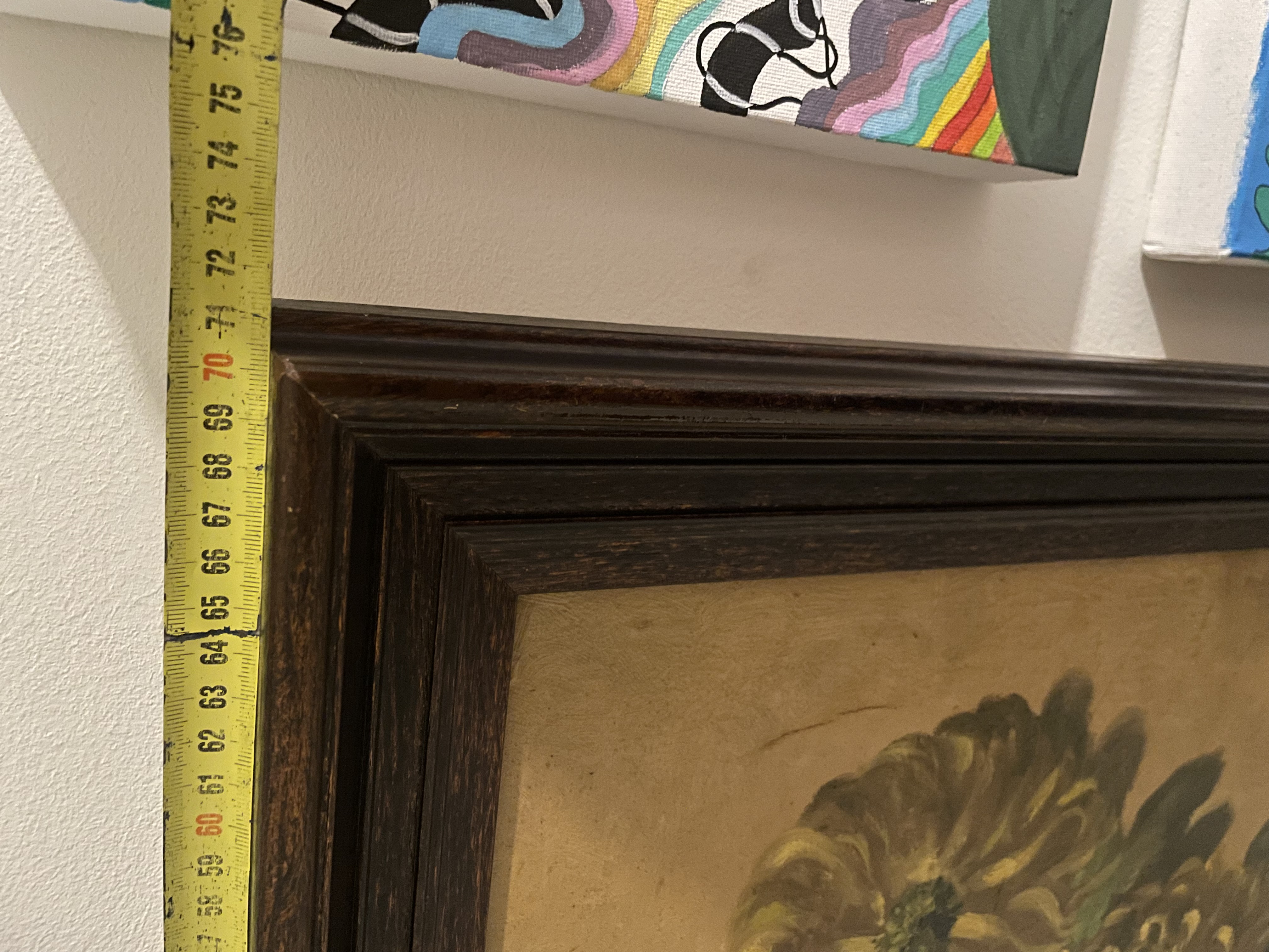 Grote olieverf replica Stilleven met chrysant van Hendrik van Leeuwen gesignaleerd A. J.v.Eijk met mooie lijst – foto 9 – kavel bij GSD Auctions, Zoeterwoude