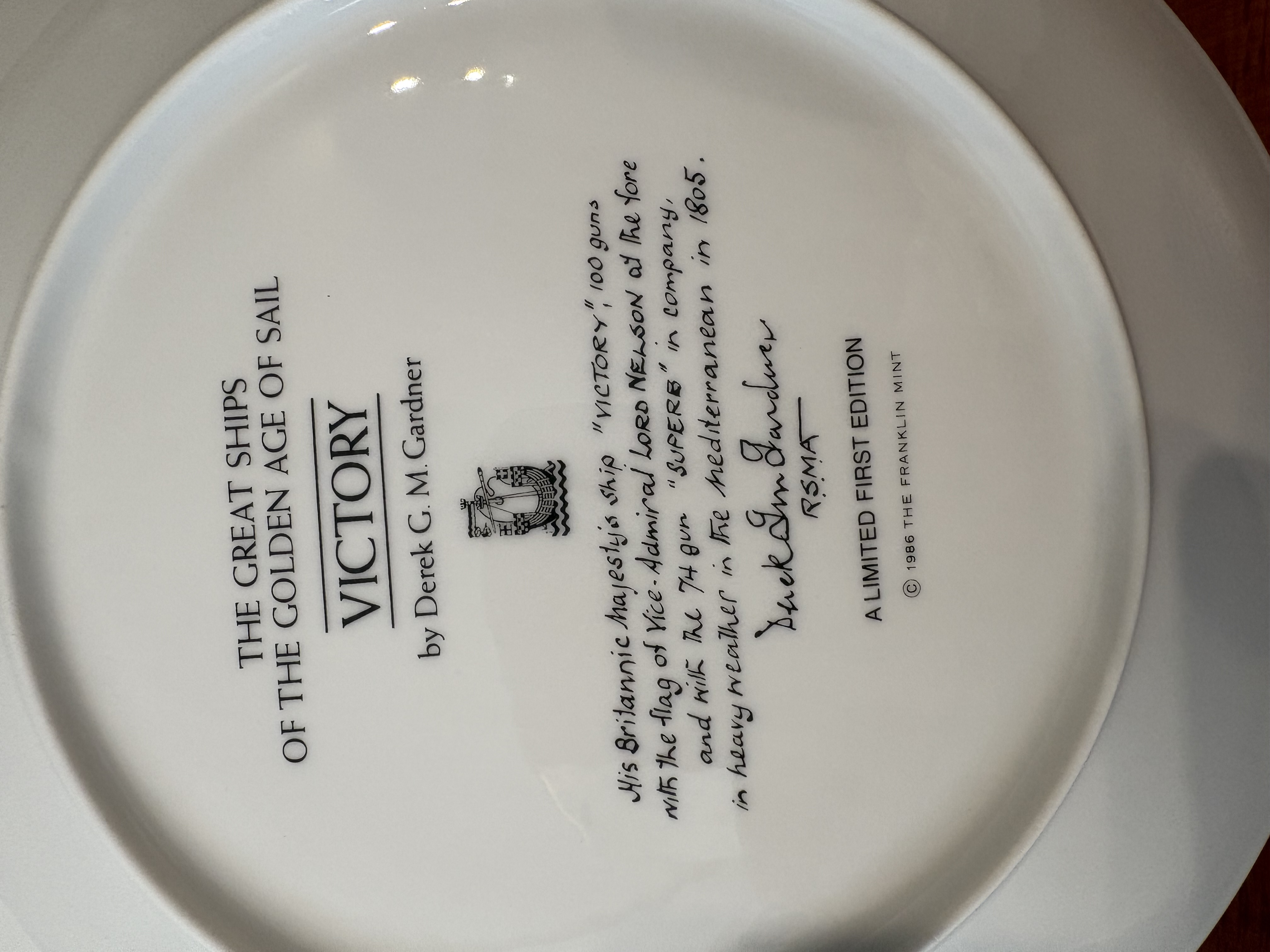 The Franklin Mint Schip wandbord "Victory" – foto 6 – kavel bij GSD Auctions, Zoeterwoude