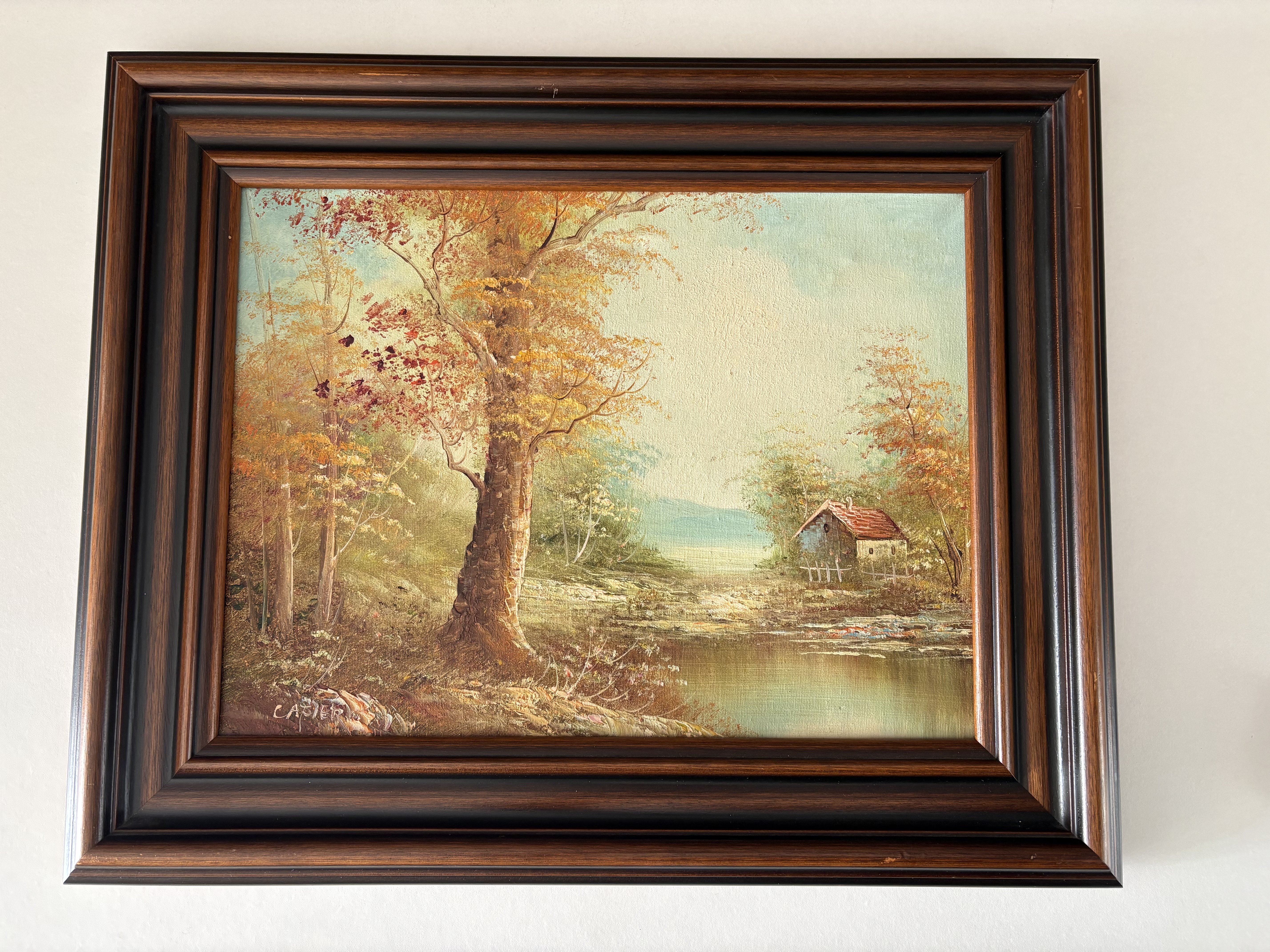 Olieverf schilderij Rivierlandschap van J.Carter – foto 3 – kavel bij GSD Auctions, Zoeterwoude
