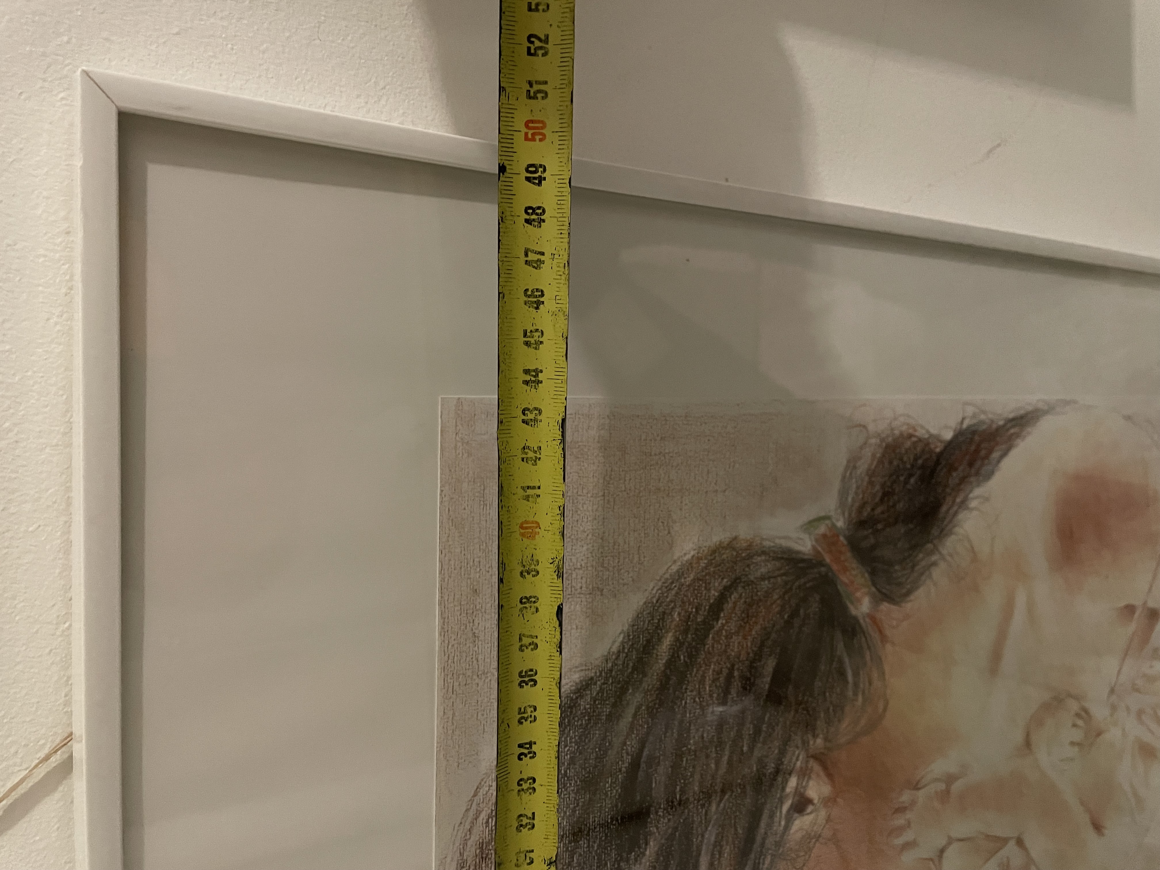 Moeder met kind, mooie schilderij met acryl potlood op canvas papier – foto 8 – kavel bij GSD Auctions, Zoeterwoude
