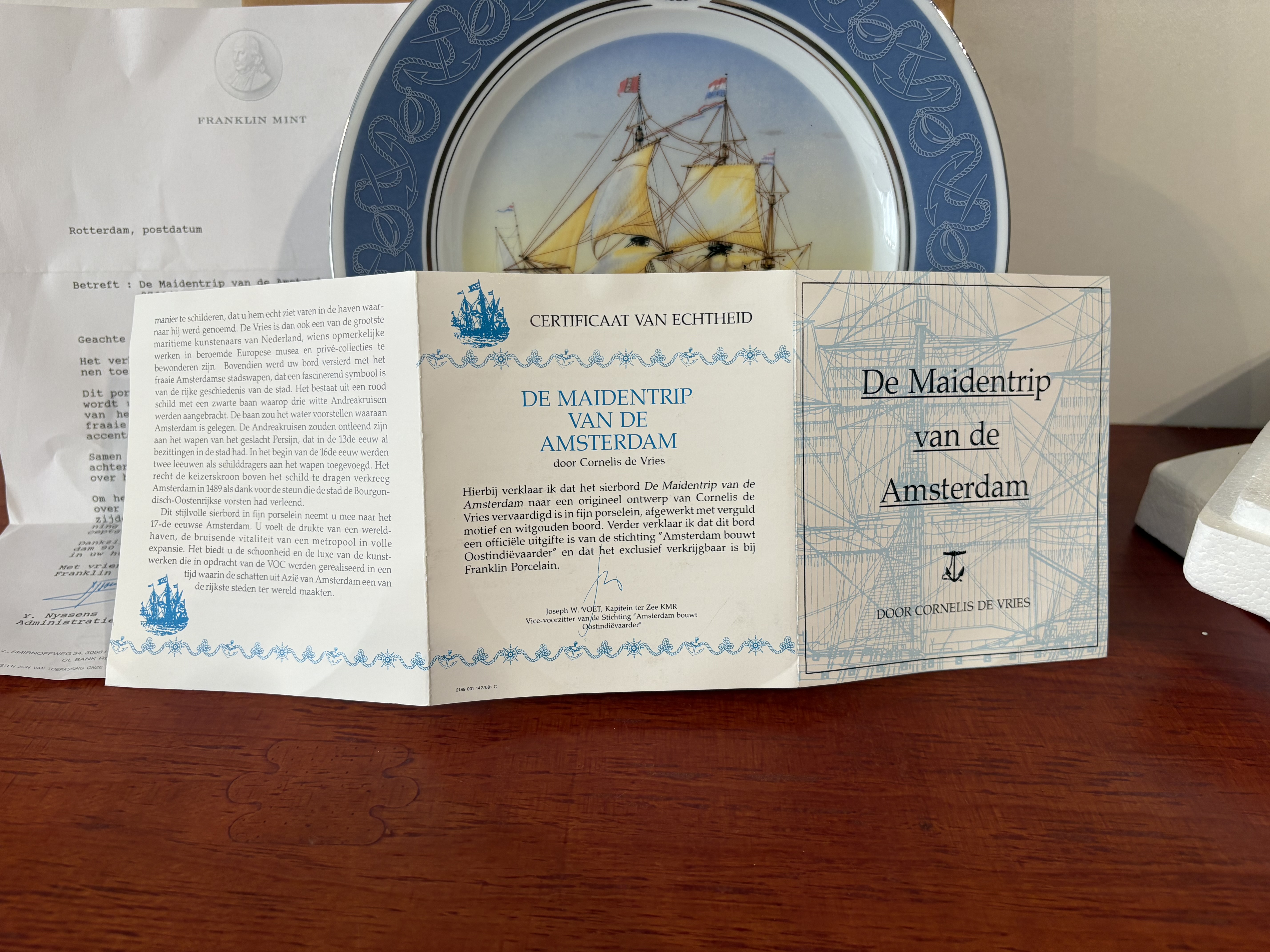 The Franklin Mint Schip wandbord "Amsterdam" – foto 4 – kavel bij GSD Auctions, Zoeterwoude