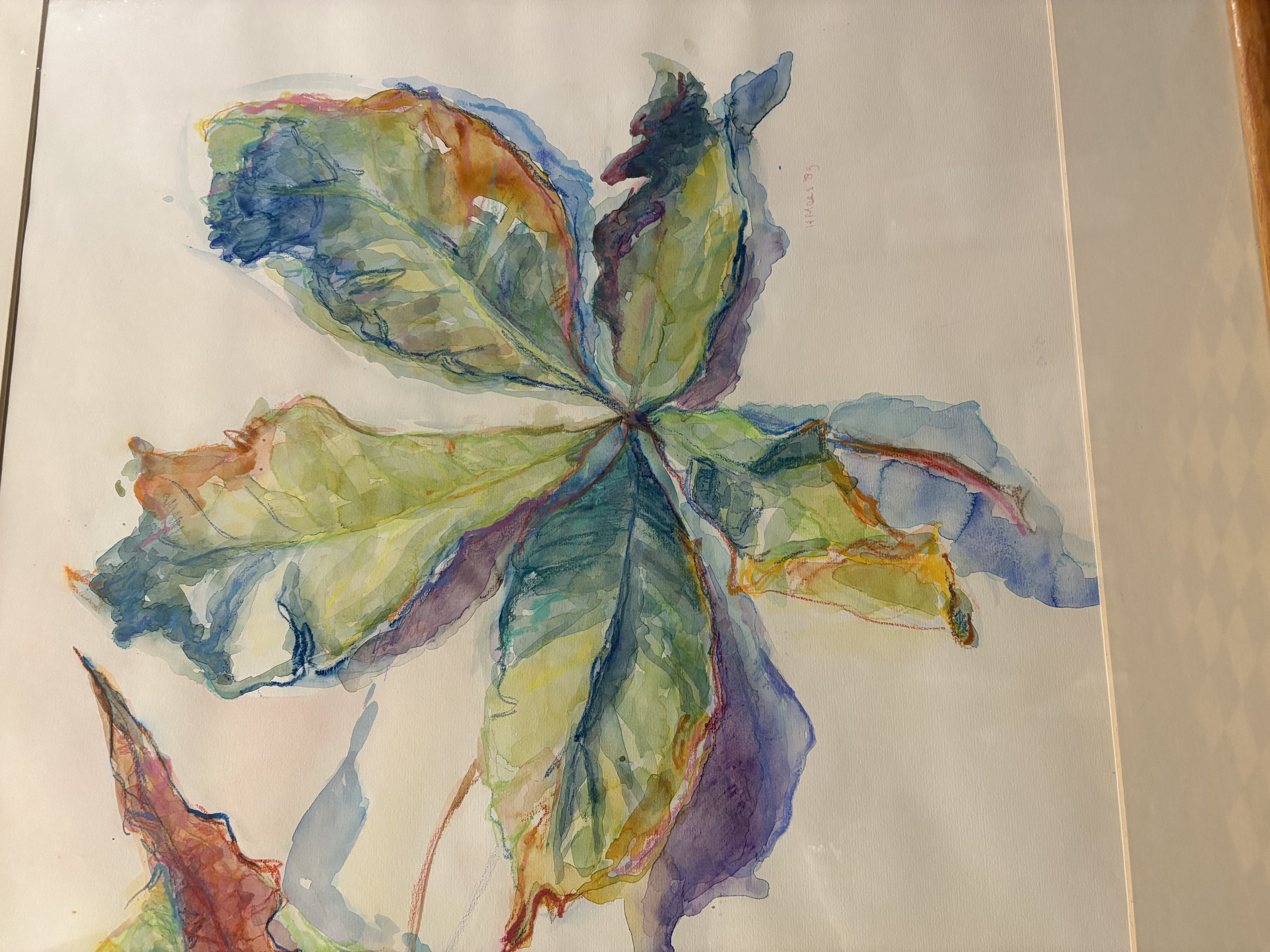 Aquarel schilderij "Een wilde bloem" gesignaleerd – foto 4 – kavel bij GSD Auctions, Zoeterwoude