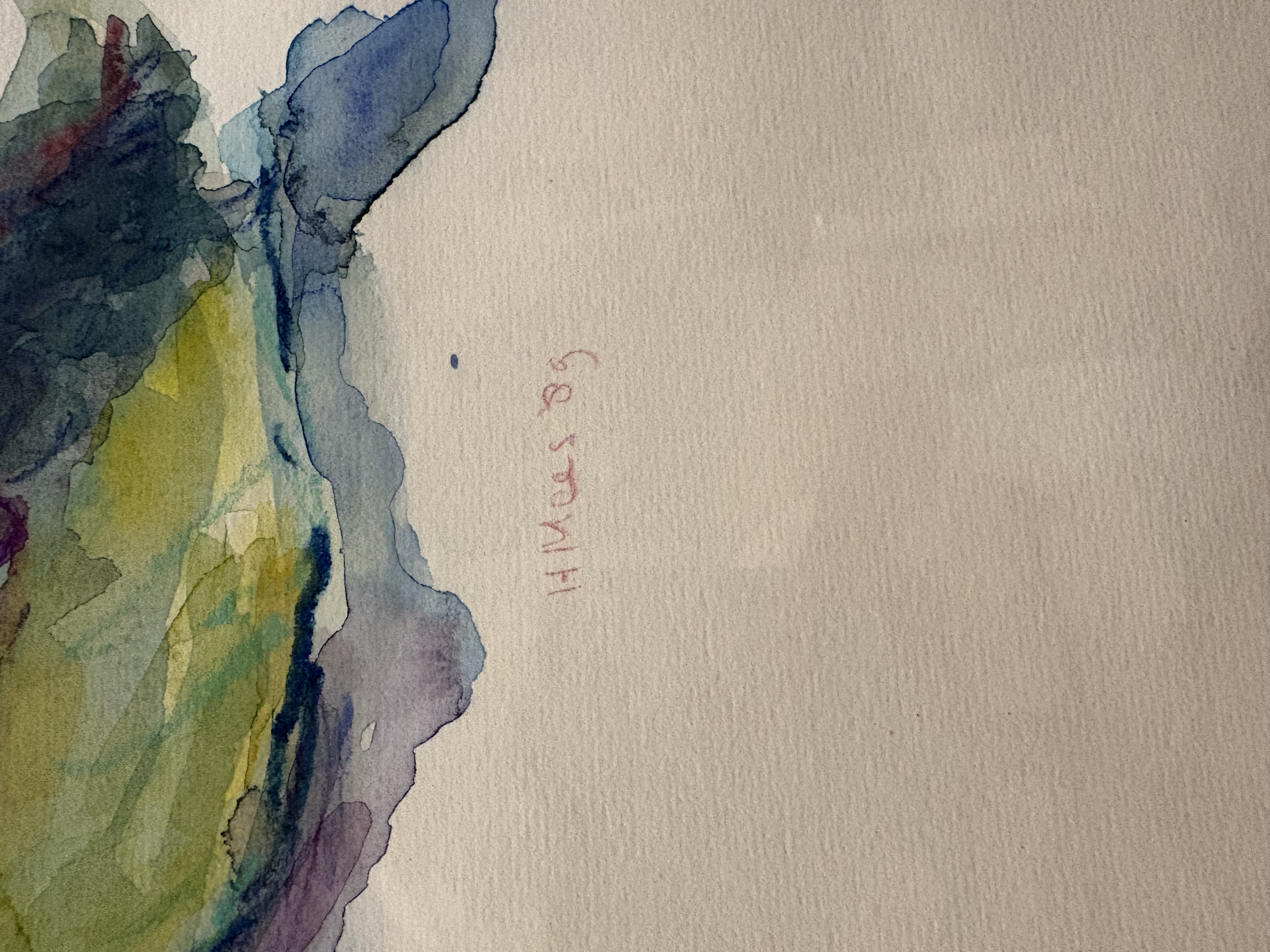 Aquarel schilderij "Een wilde bloem" gesignaleerd – foto 5 – kavel bij GSD Auctions, Zoeterwoude