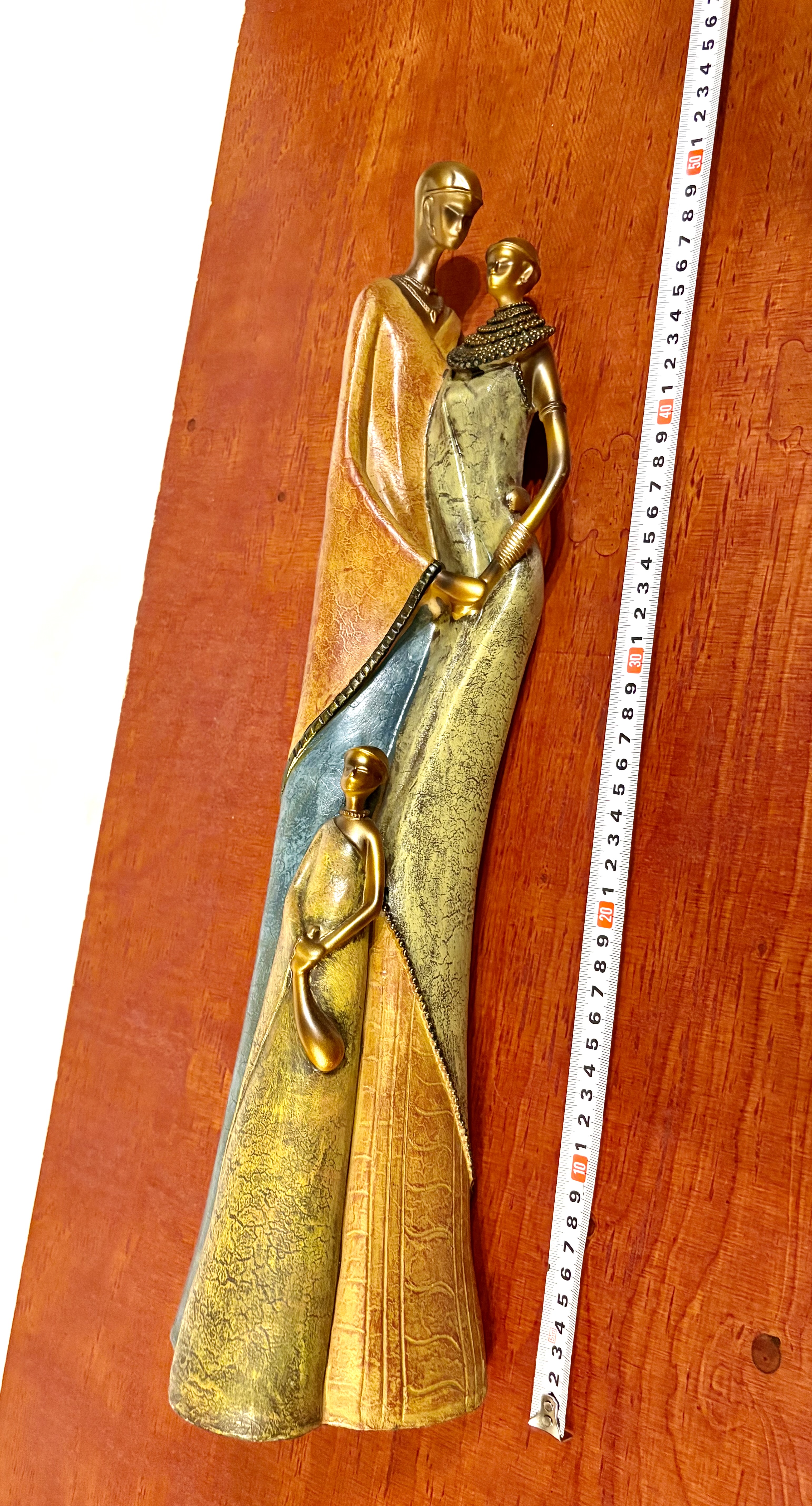 Grote Beeld van een Afrikaanse gezin – foto 3 – kavel bij GSD Auctions, Zoeterwoude