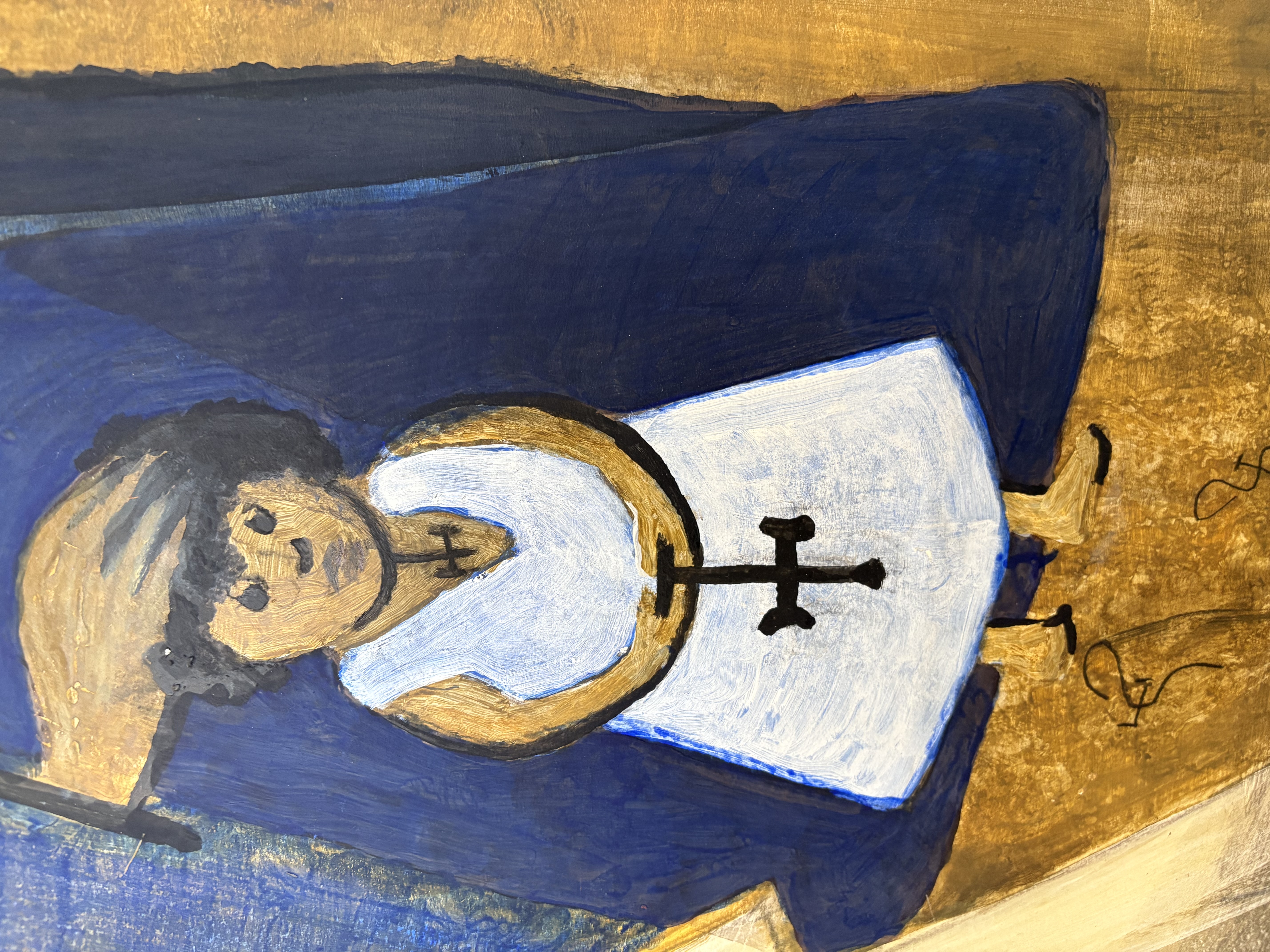 Grote Aquarel schildrij gesignaleerd religie – foto 6 – kavel bij GSD Auctions, Zoeterwoude