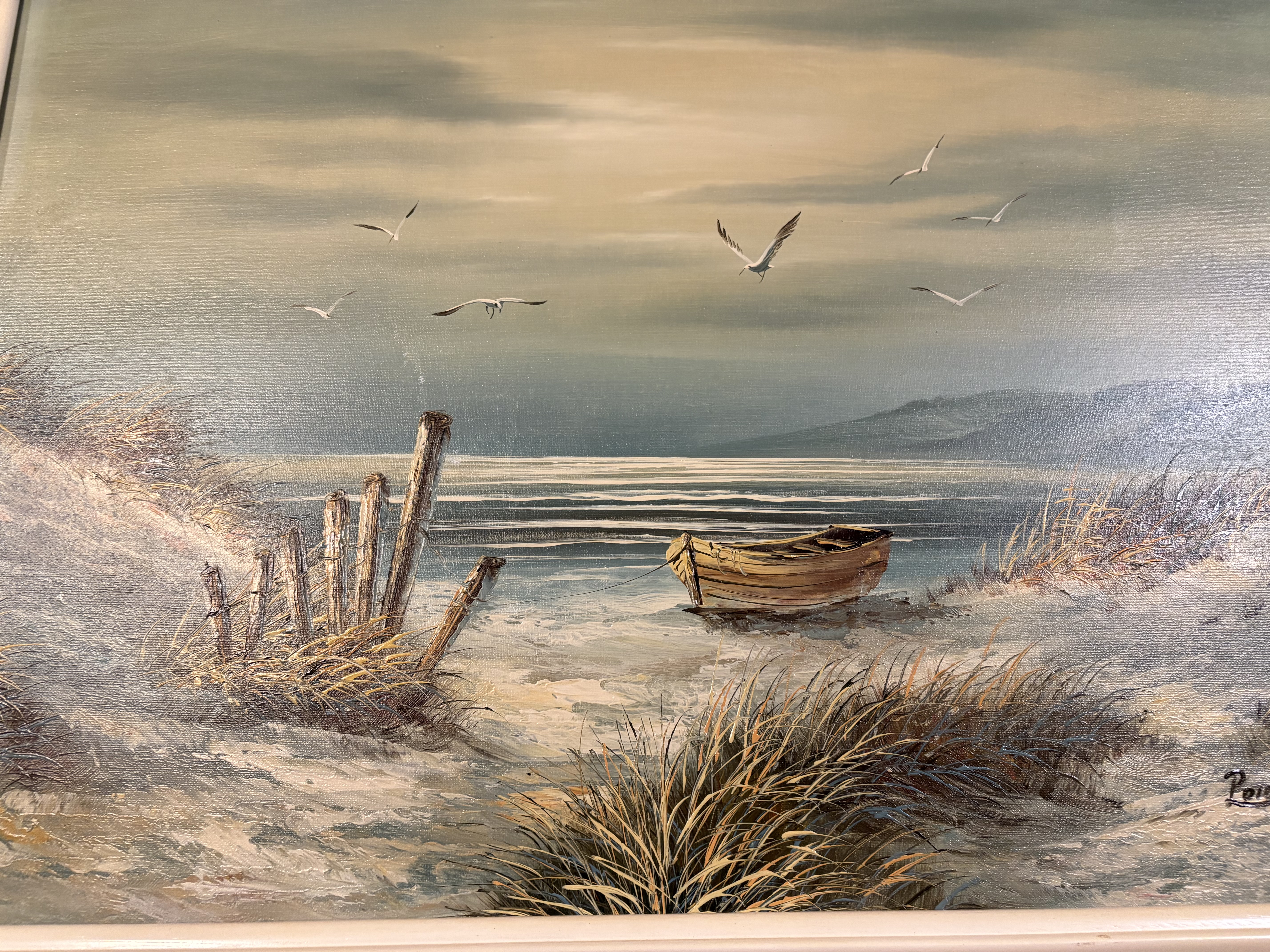 Olieverfschilderij Strand met Boot Haagse school Polo – foto 8 – kavel bij GSD Auctions, Zoeterwoude