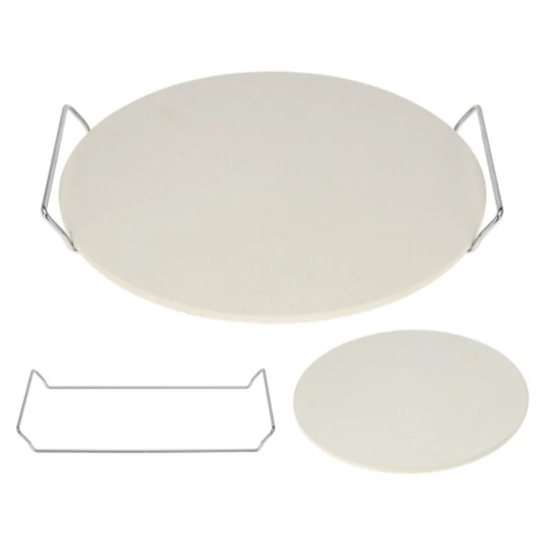 Excellent Houseware Pizza baksteen 33cm met houder metaal – foto 4 – kavel bij GSD Auctions, Zoeterwoude