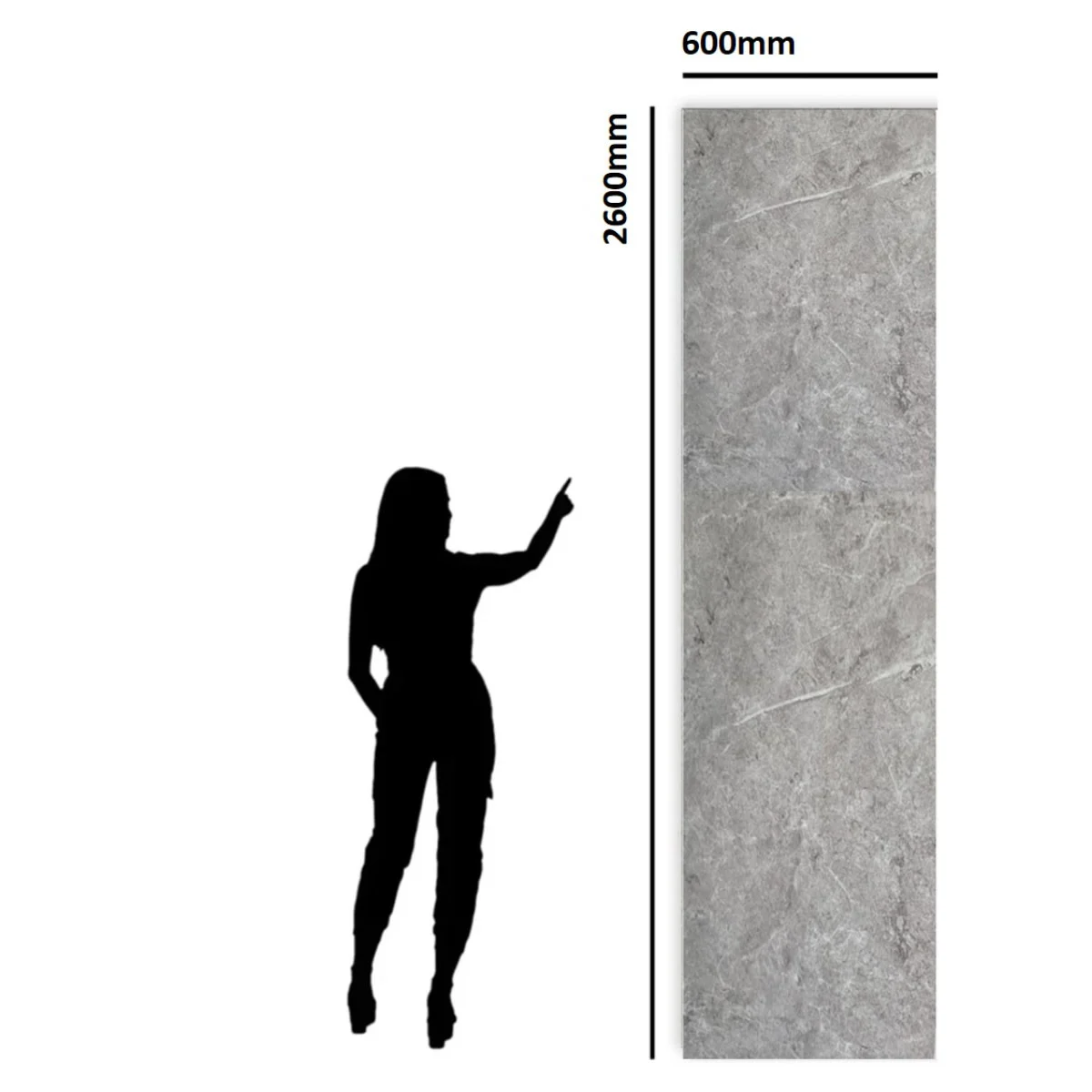 Set van 8 - SPC wall panel - seamless groove -2600x600mm - color granite matt – foto 3 – kavel bij GSD Auctions, Zoeterwoude