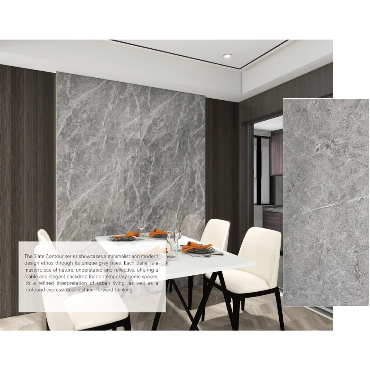 Set van 8 - SPC wall panel - seamless groove -2600x600mm - color granite matt – foto 4 – kavel bij GSD Auctions, Zoeterwoude