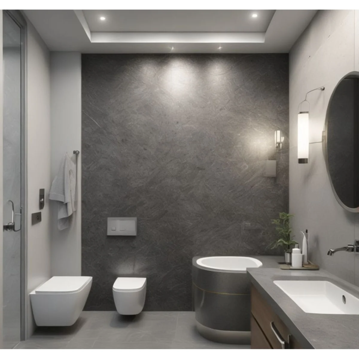 Set van 8 - SPC wall panel - seamless groove -2600x600mm - color granite matt – foto 2 – kavel bij GSD Auctions, Zoeterwoude