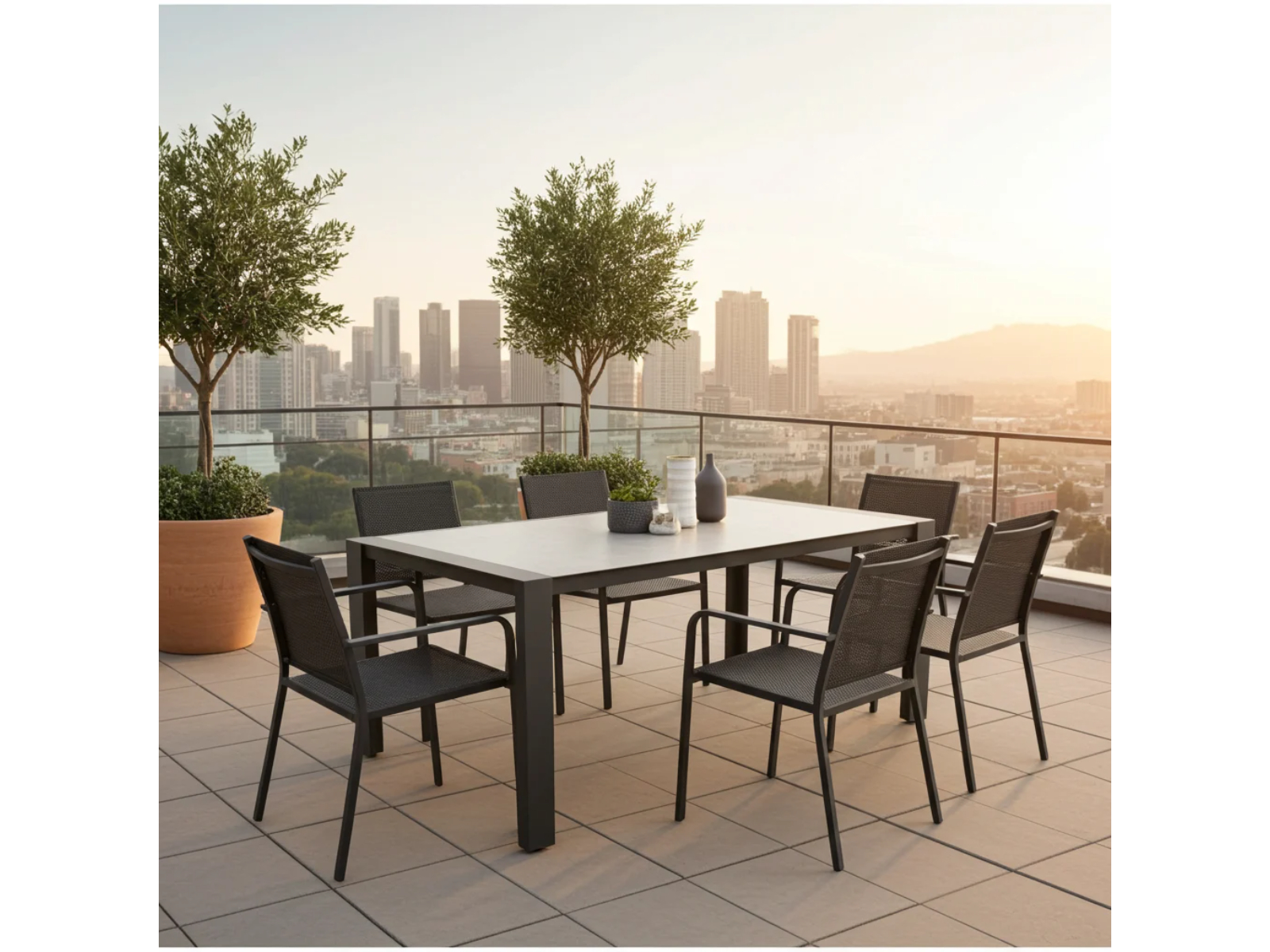 Partij 6st. Tuintafel Samos ceramic stone- zware uitvoering! – foto 3 – kavel bij GSD Auctions, Zoeterwoude