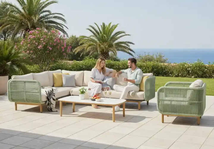 HUG loungeset Champagne 310*220*90*h75cm -nieuw in doos – foto 2 – kavel bij GSD Auctions, Zoeterwoude