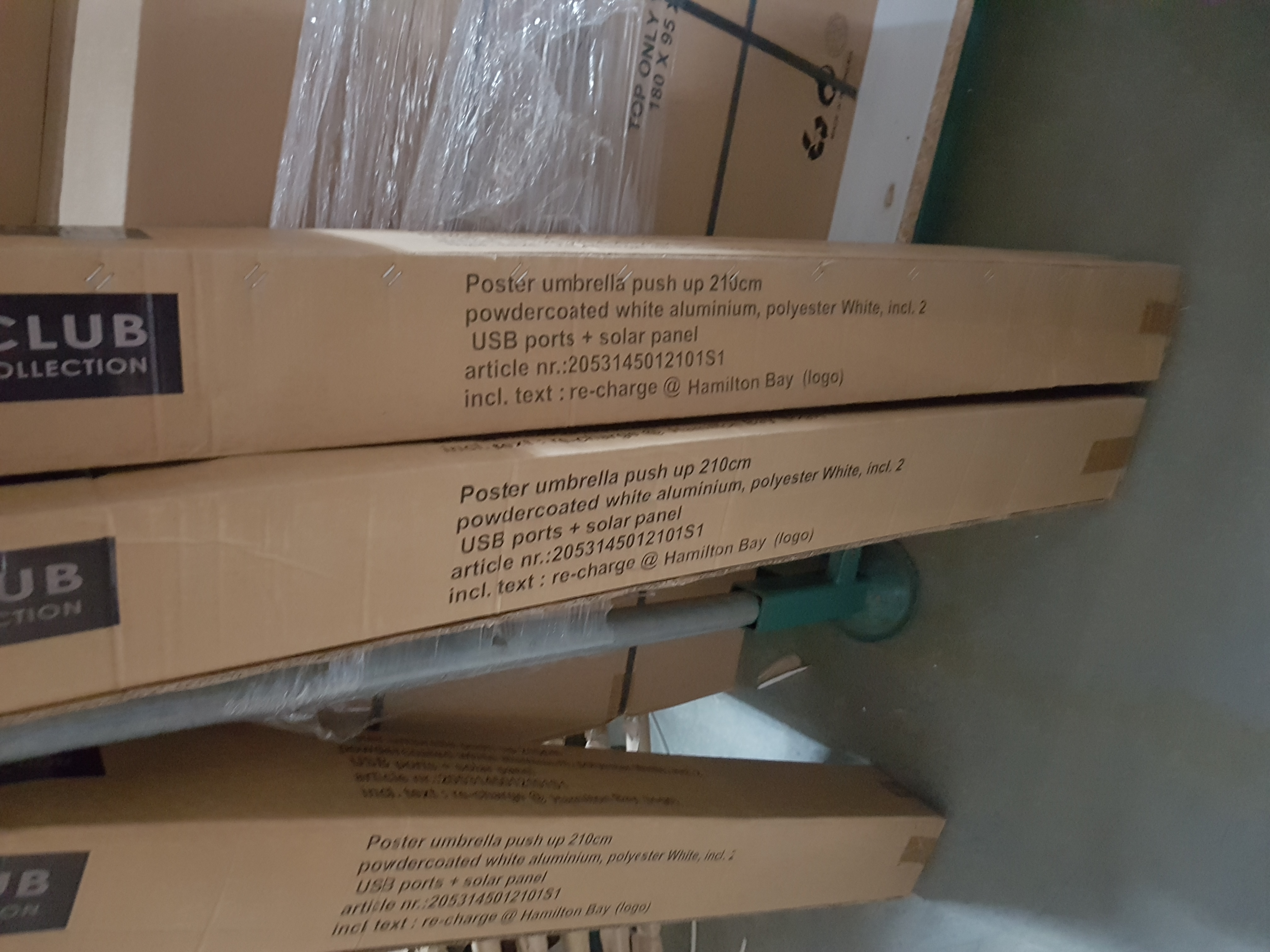 Poster push-up parasol 210cm rond Wit - NIEUW – foto 5 – kavel bij GSD Auctions, Zoeterwoude