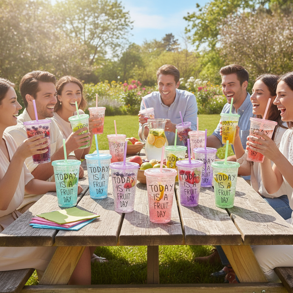 12 Stuks Drink cups today is a fruit day – foto 2 – kavel bij GSD Auctions, Zoeterwoude
