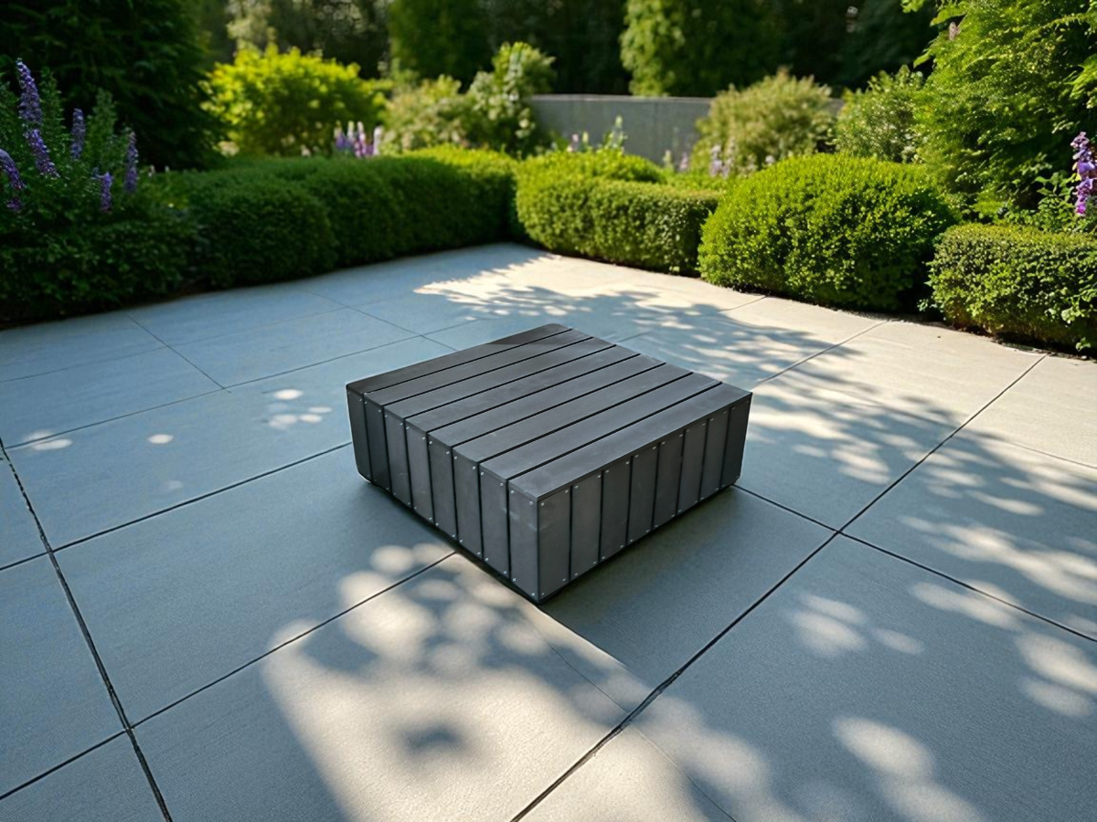 Beach7 universele lounge footstool Verona large 95x95cm - alu frame - polywood latten in panter grey – foto 3 – kavel bij GSD Auctions, Zoeterwoude