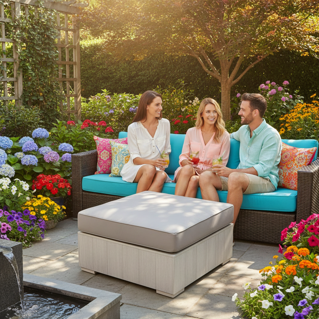 Beach 7 Tao footstool 90x90cm incl. kussen – foto 3 – kavel bij GSD Auctions, Zoeterwoude