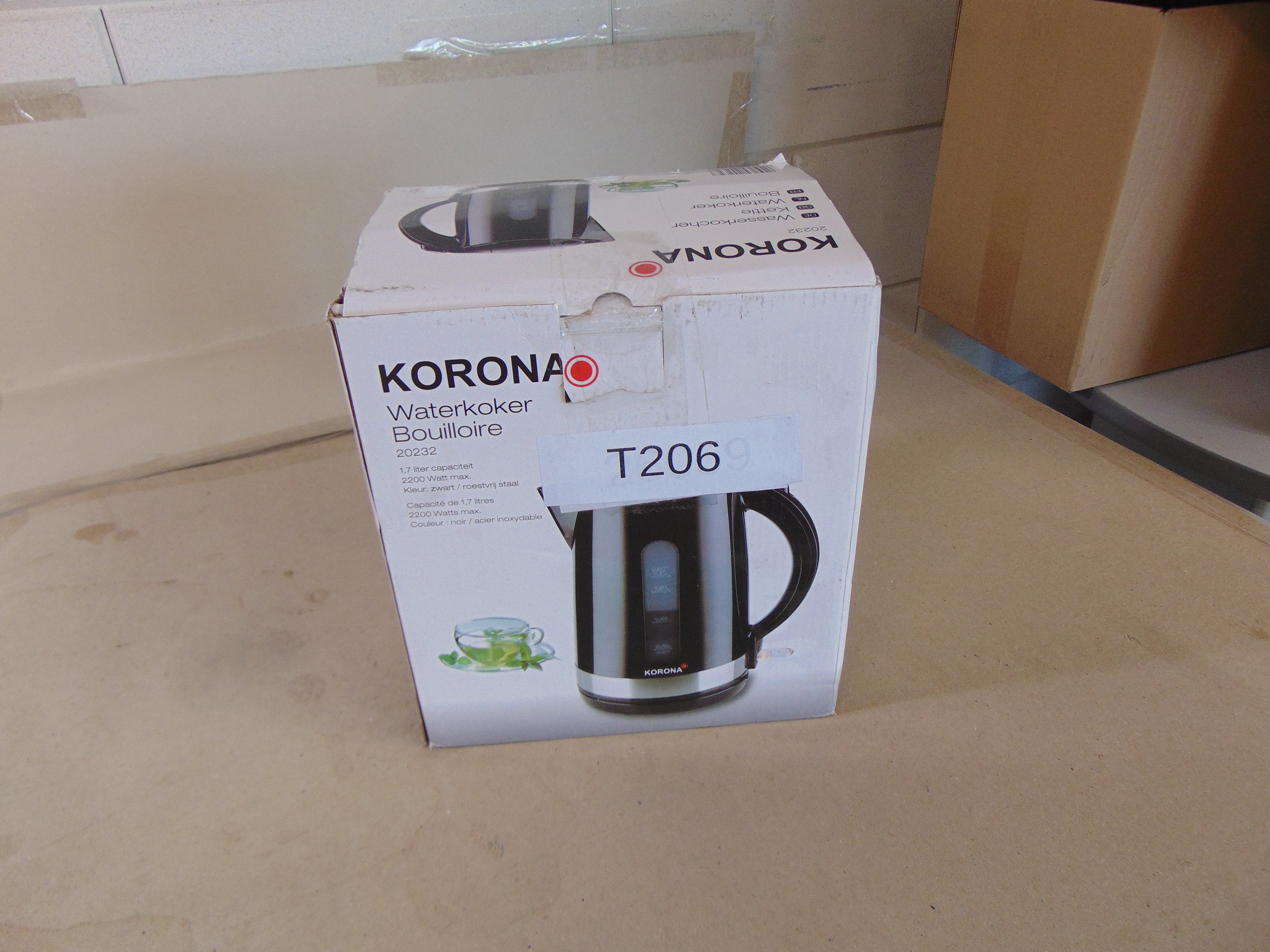 Korona 20232 1.7 liter 2200 Watt Zwart Waterkoker – foto 4 – kavel bij GSD Auctions, Zoeterwoude