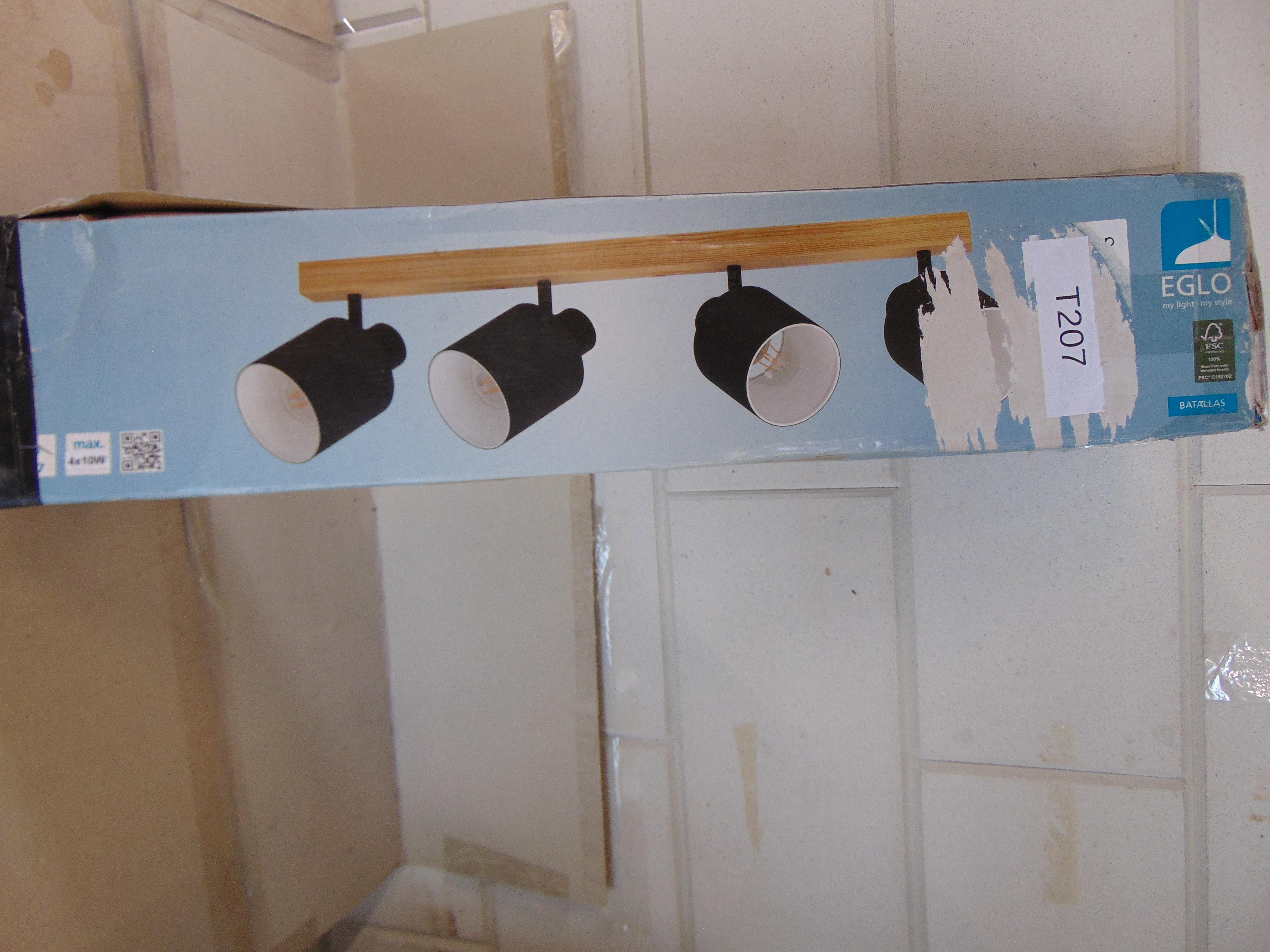 Eglo Batallas Opbouwspot - E27 - 63 cm - Zwart/Bruin – foto 4 – kavel bij GSD Auctions, Zoeterwoude