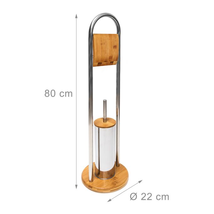 Toiletaccessoires set bamboe en Rvs 80cm(788) – foto 3 – kavel bij GSD Auctions, Zoeterwoude