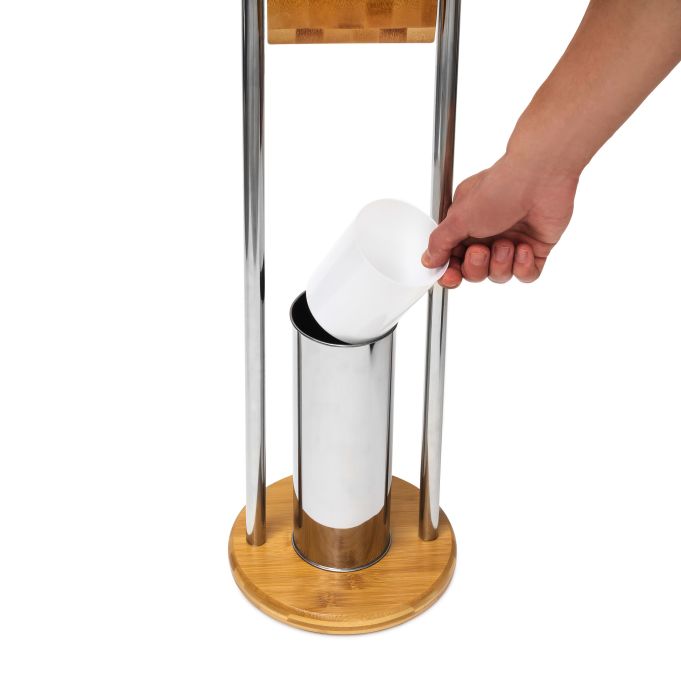 Toiletaccessoires set bamboe en Rvs 80cm(788) – foto 4 – kavel bij GSD Auctions, Zoeterwoude