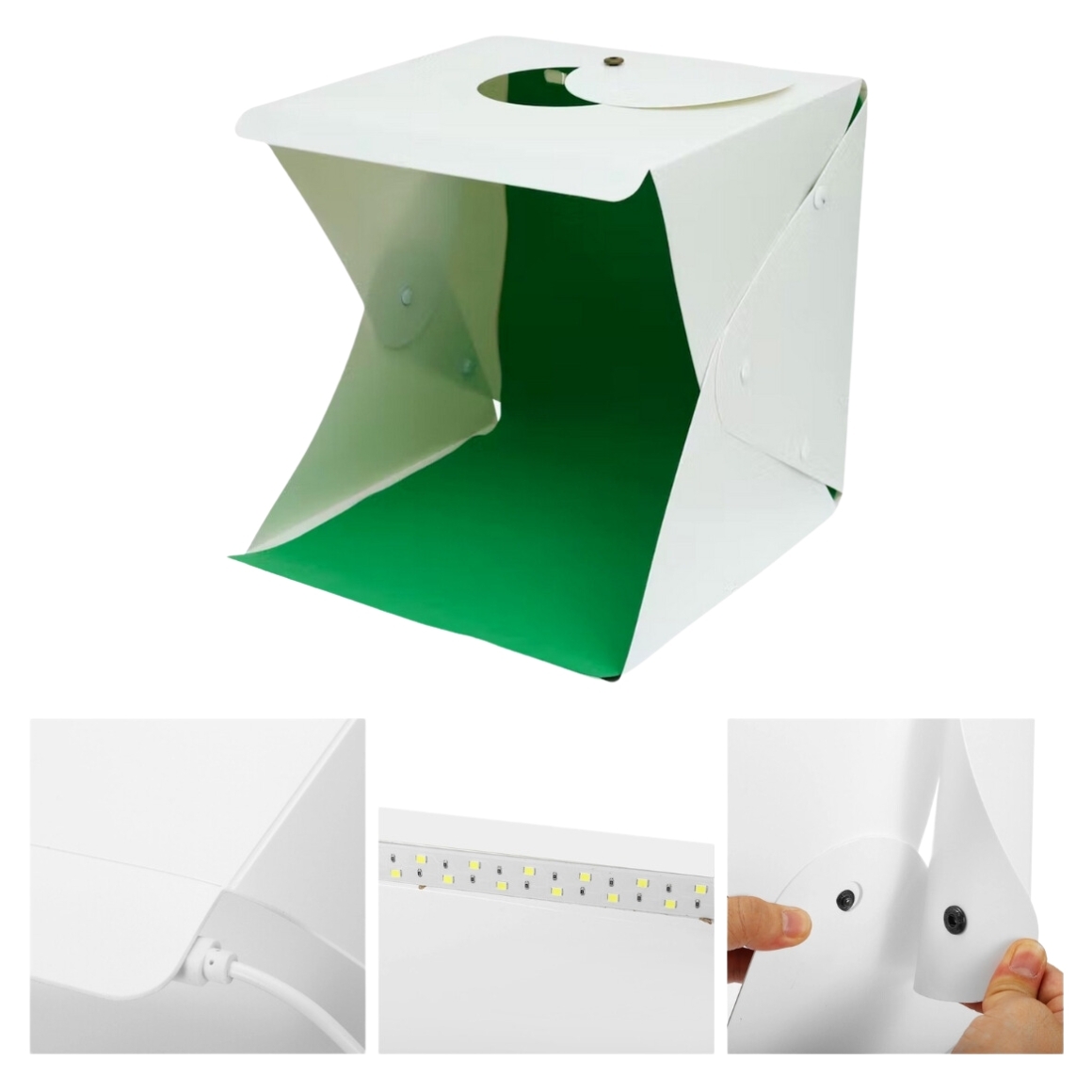 Fotostudio opvouwbaar 37 cm+ledverlichting – foto 4 – kavel bij GSD Auctions, Zoeterwoude