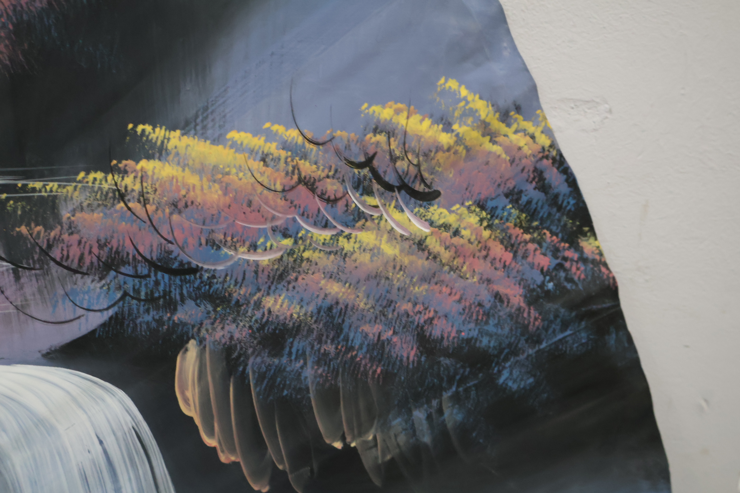 Grote decoratieve waaier met landschapsschildering – foto 10 – kavel bij GSD Auctions, Zoeterwoude