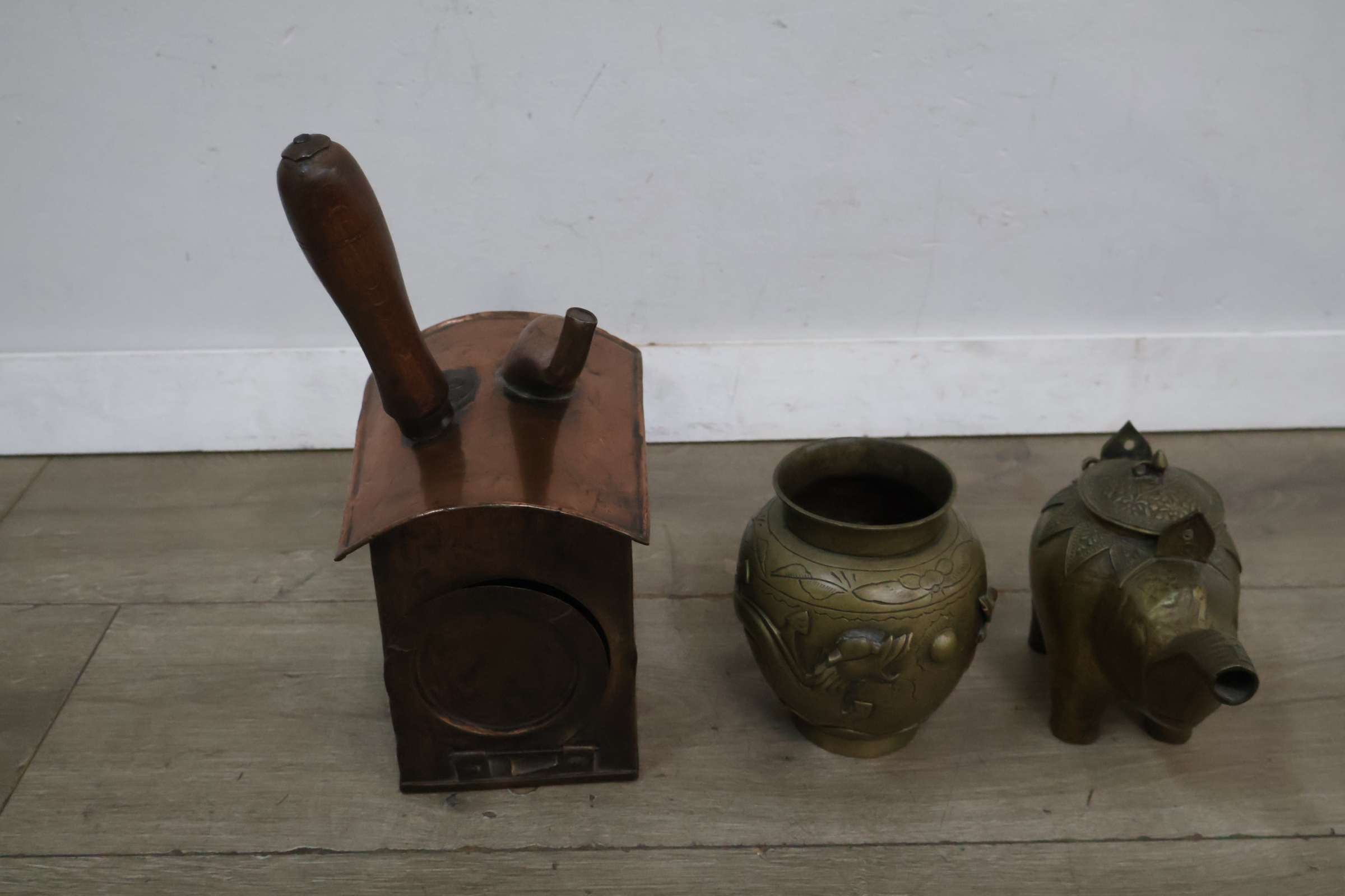 Set van 3 antieke messing voorwerpen – foto 4 – kavel bij GSD Auctions, Zoeterwoude