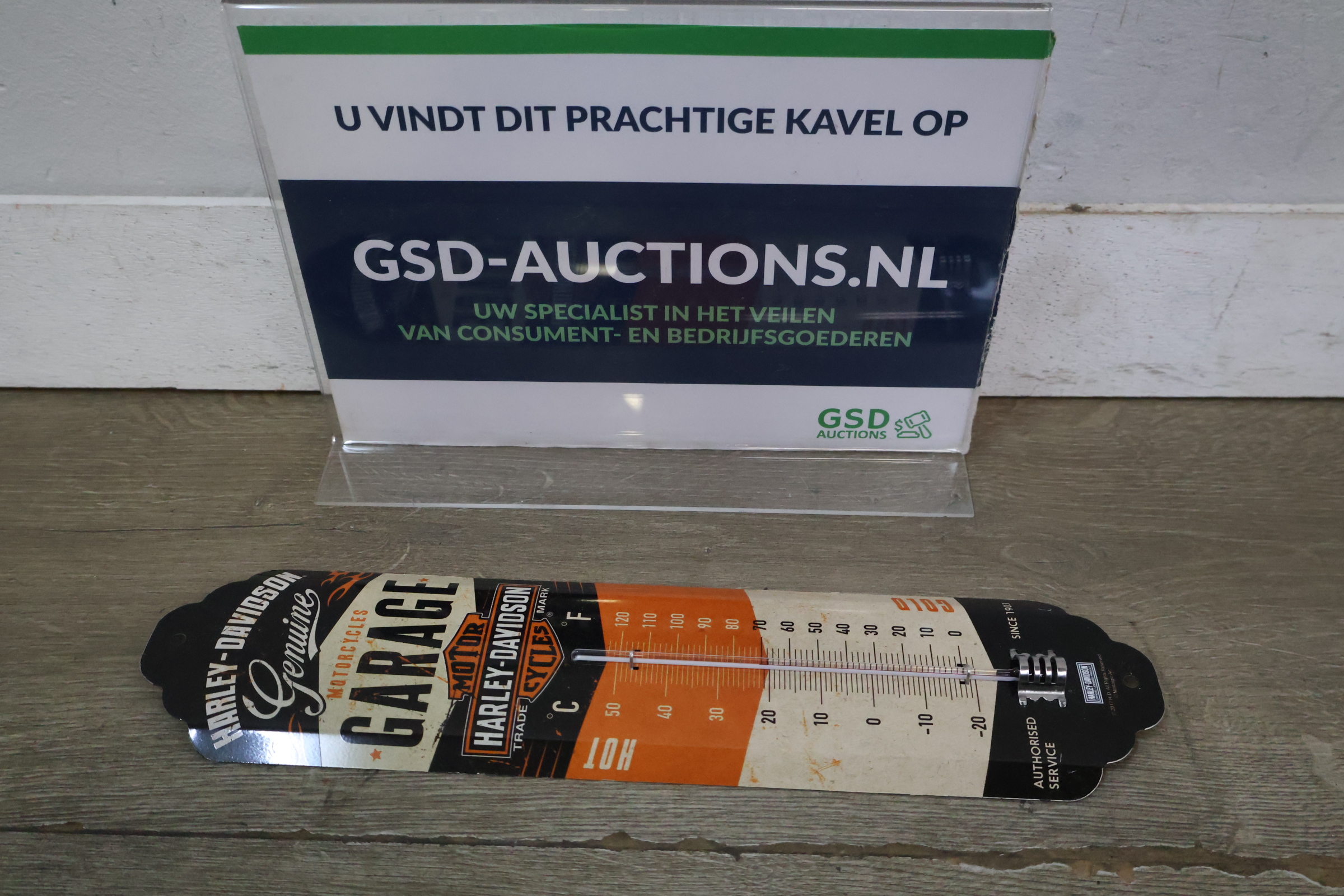 Harley-Davidson metalen wand thermometer – foto 2 – kavel bij GSD Auctions, Zoeterwoude