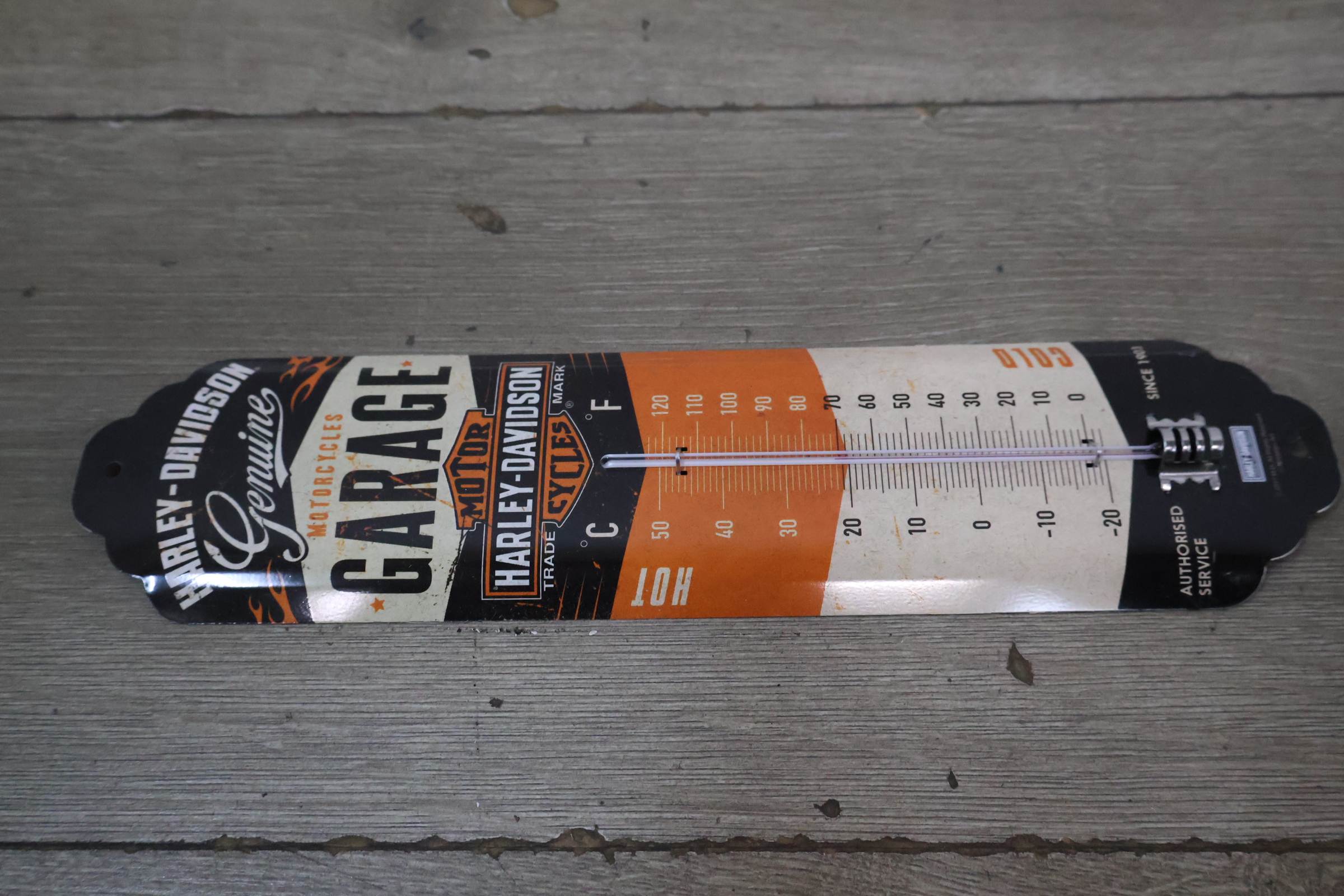 Harley-Davidson metalen wand thermometer – foto 3 – kavel bij GSD Auctions, Zoeterwoude