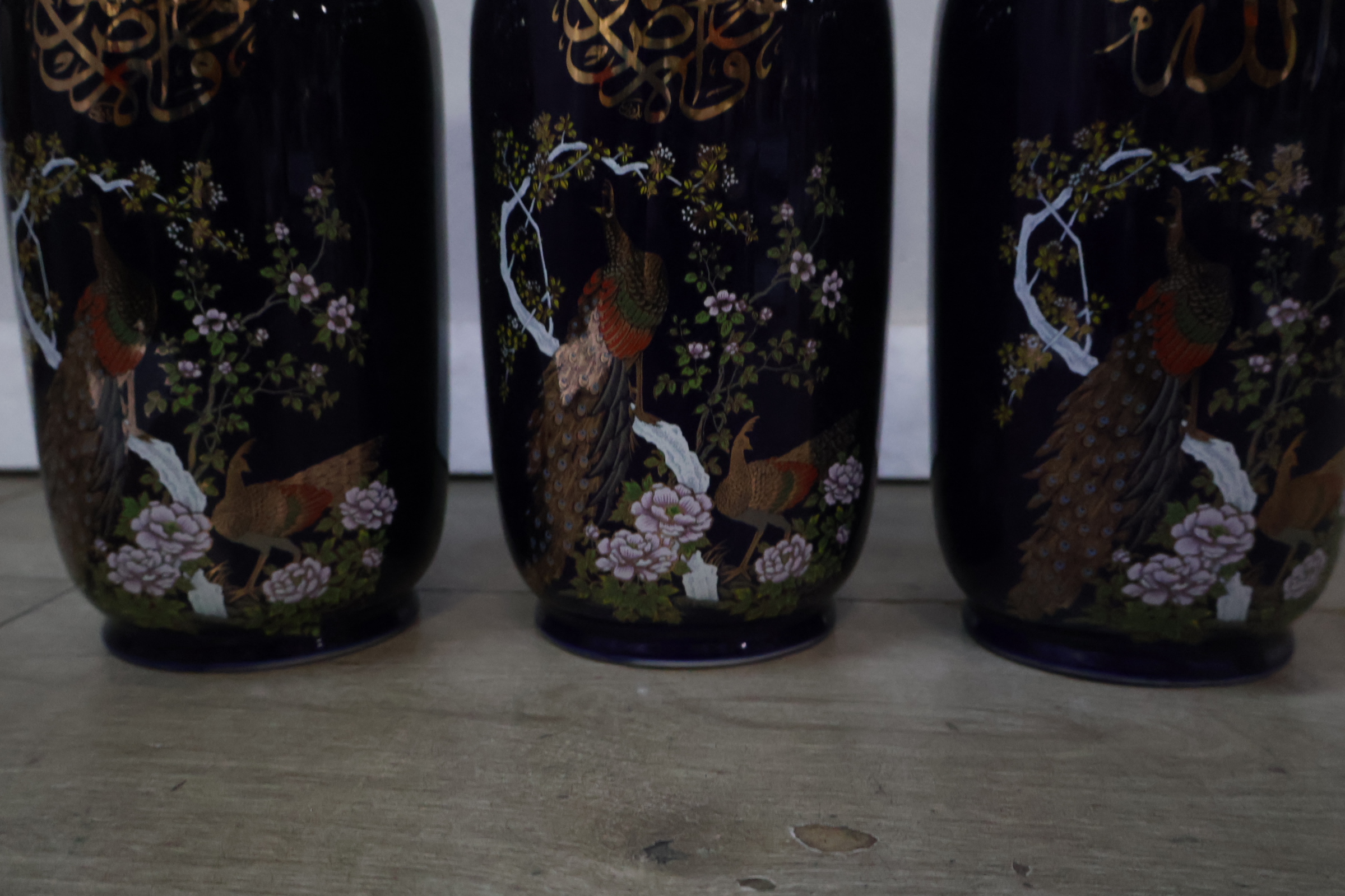 set vintage kobaltblauwe porseleinen vazen – foto 7 – kavel bij GSD Auctions, Zoeterwoude