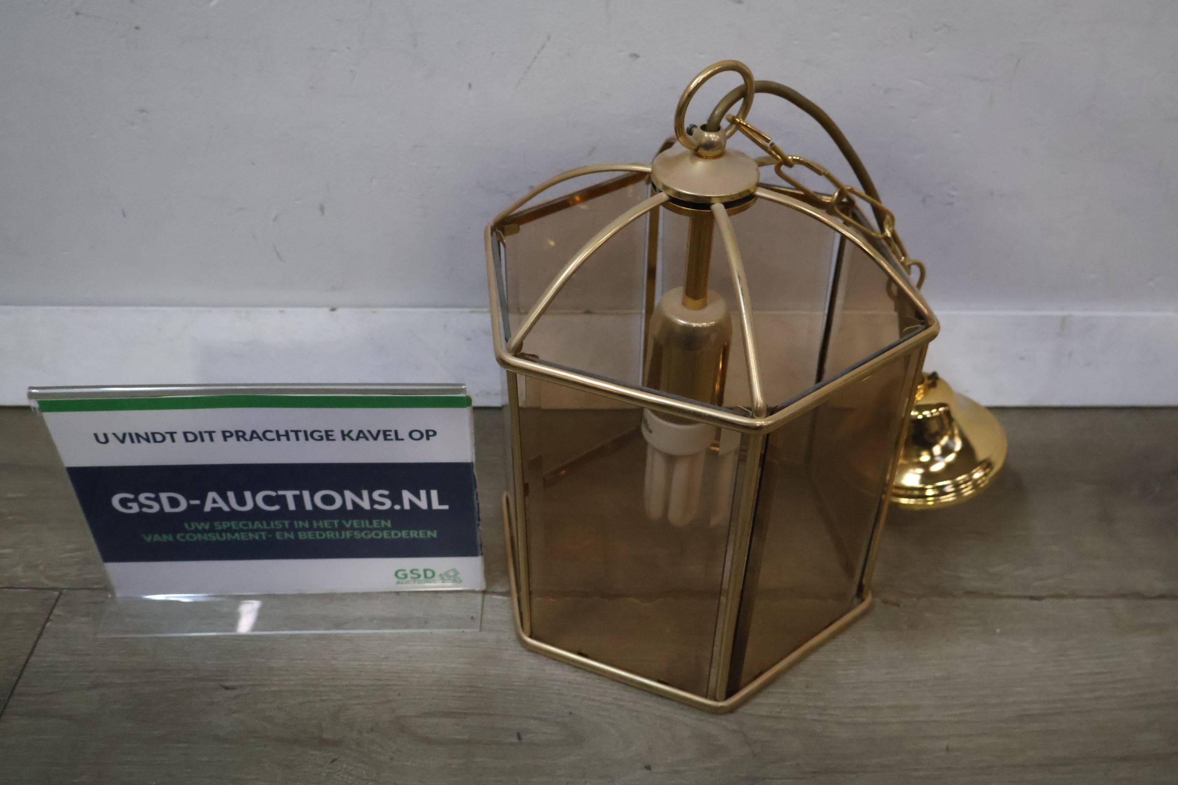 Vintage messing hanglamp - Regency Stijl – foto 2 – kavel bij GSD Auctions, Zoeterwoude