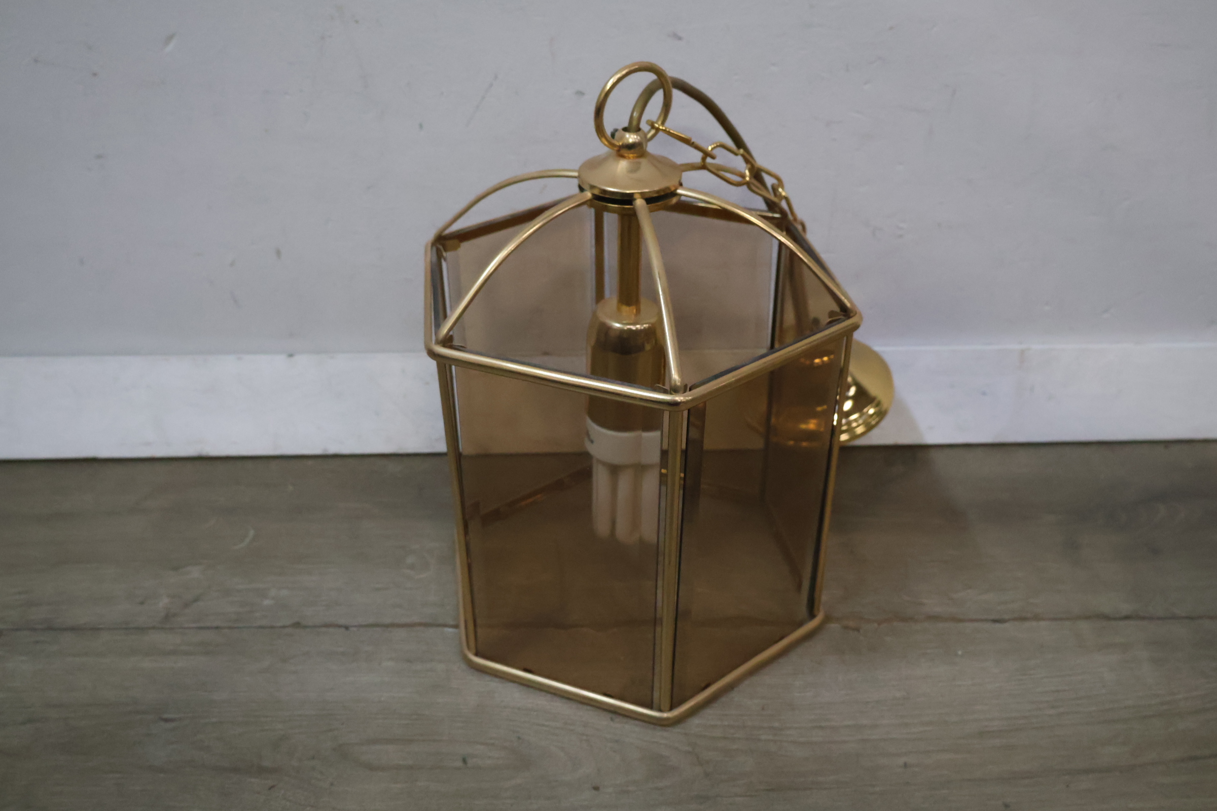 Vintage messing hanglamp - Regency Stijl – foto 3 – kavel bij GSD Auctions, Zoeterwoude