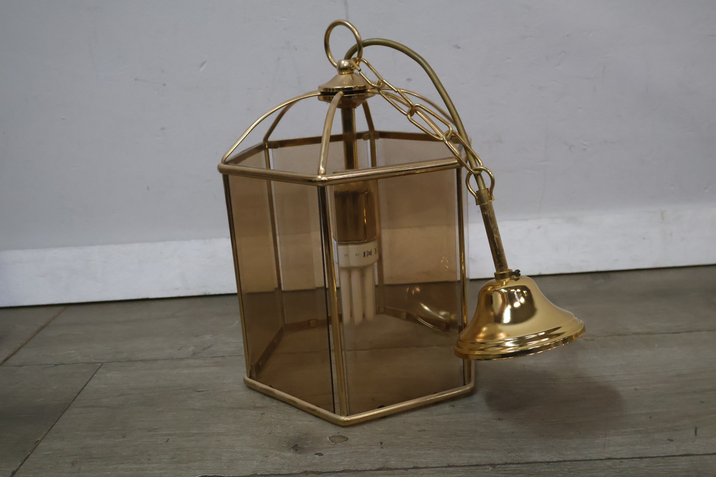 Vintage messing hanglamp - Regency Stijl – foto 5 – kavel bij GSD Auctions, Zoeterwoude