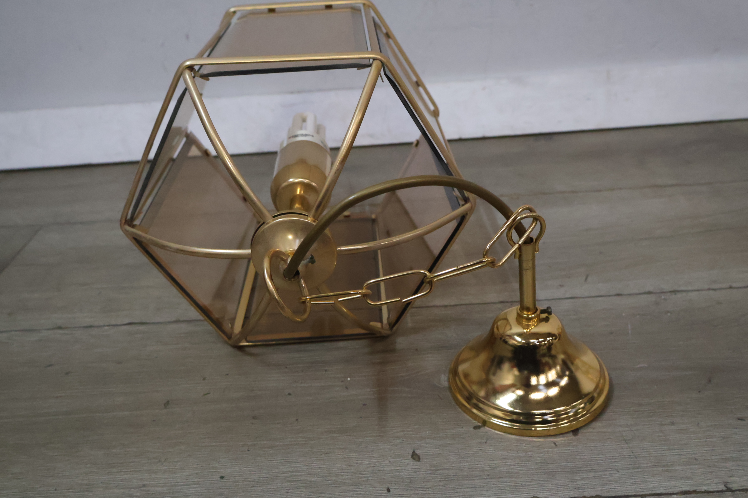 Vintage messing hanglamp - Regency Stijl – foto 6 – kavel bij GSD Auctions, Zoeterwoude