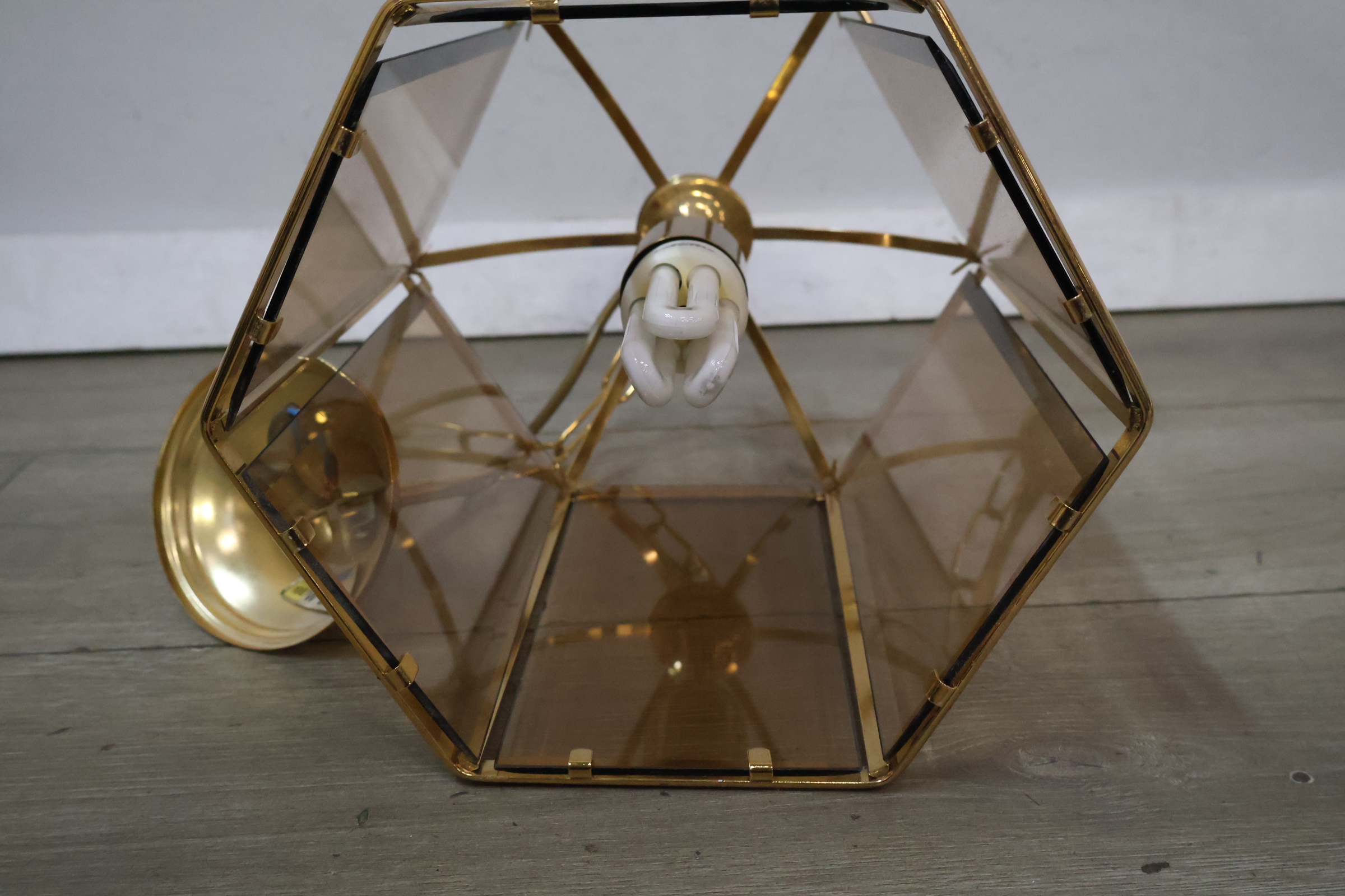 Vintage messing hanglamp - Regency Stijl – foto 10 – kavel bij GSD Auctions, Zoeterwoude